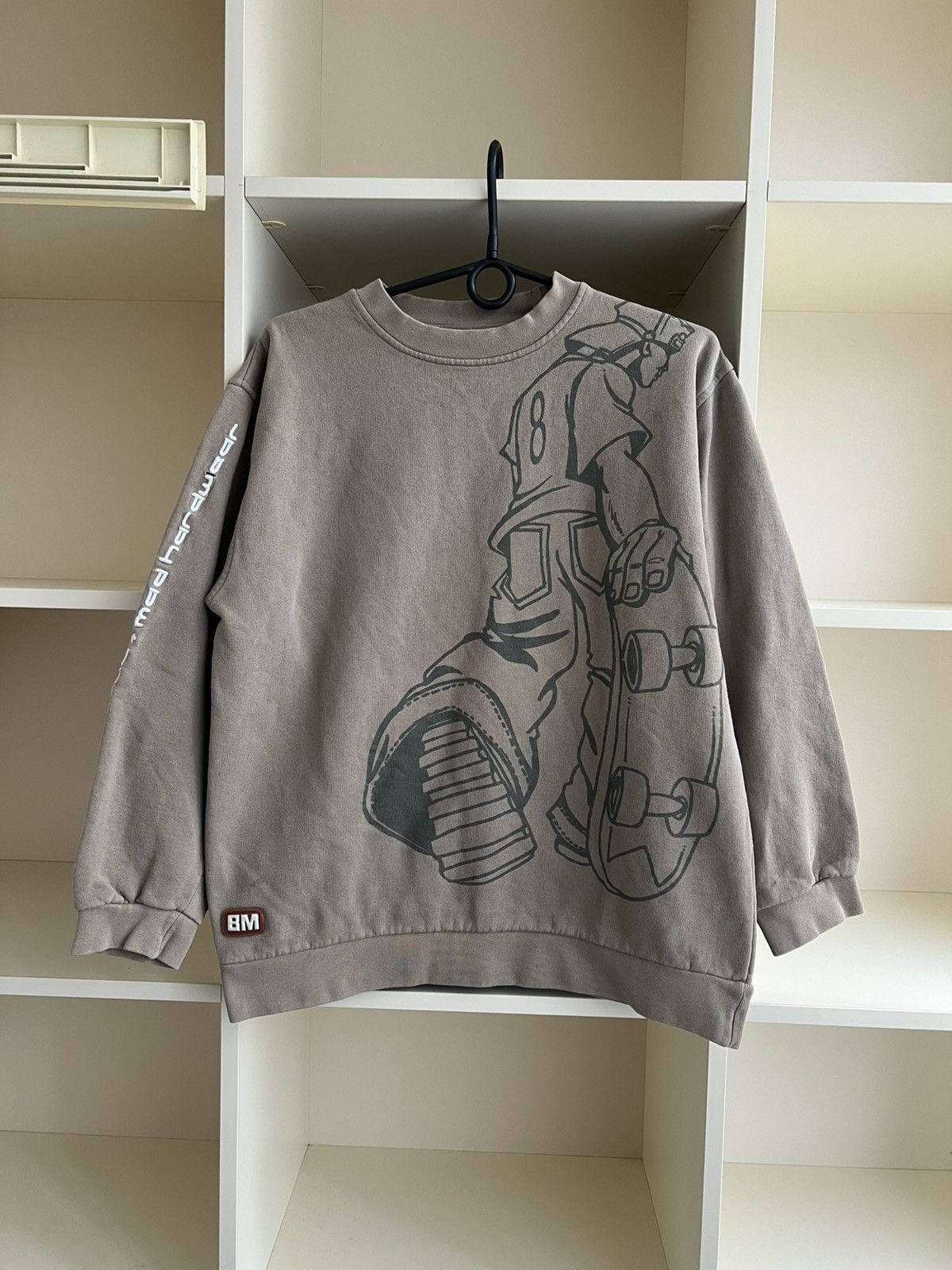 Vintage Vintage Bad+Mad Rap Skateboarding Sweatshirt Hip-Hop Size US S / EU 44-46 / 1 - 1 Thumbnail