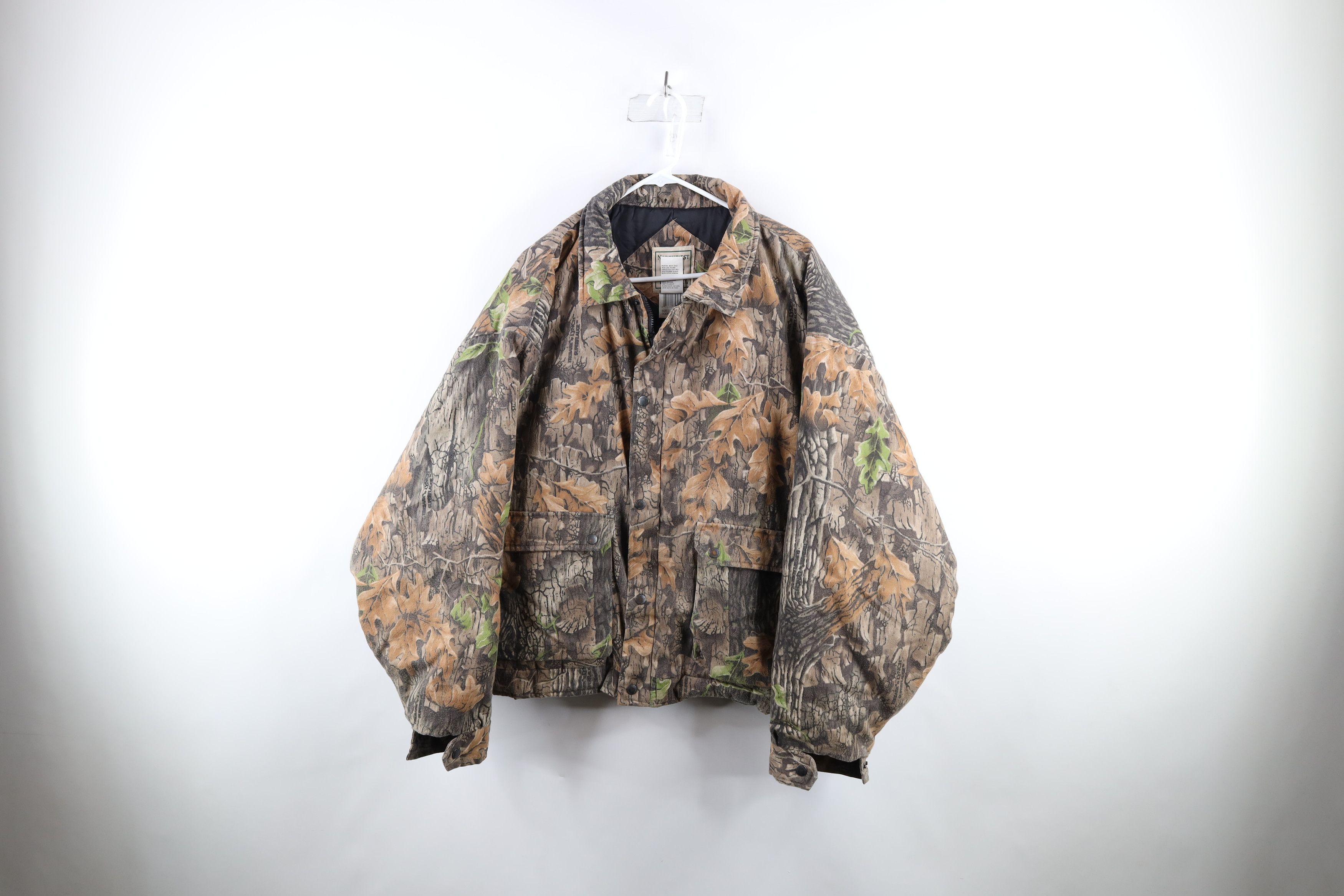 Vintage 90s Streetwear Quilt Lined Camouflage Bomber Jacket