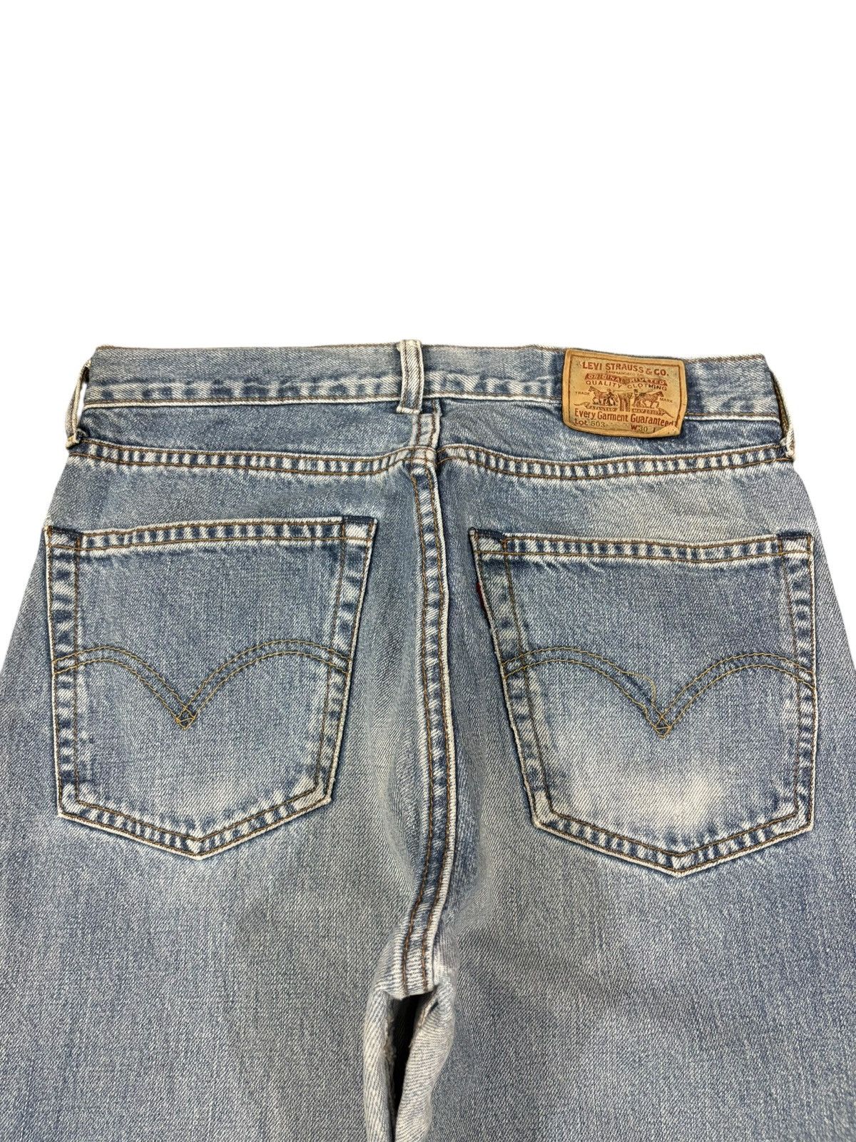 Levi's Vintage 90s Levis 503 Selvedge Faded Baggy Jeans Size US 29 - 9 Thumbnail