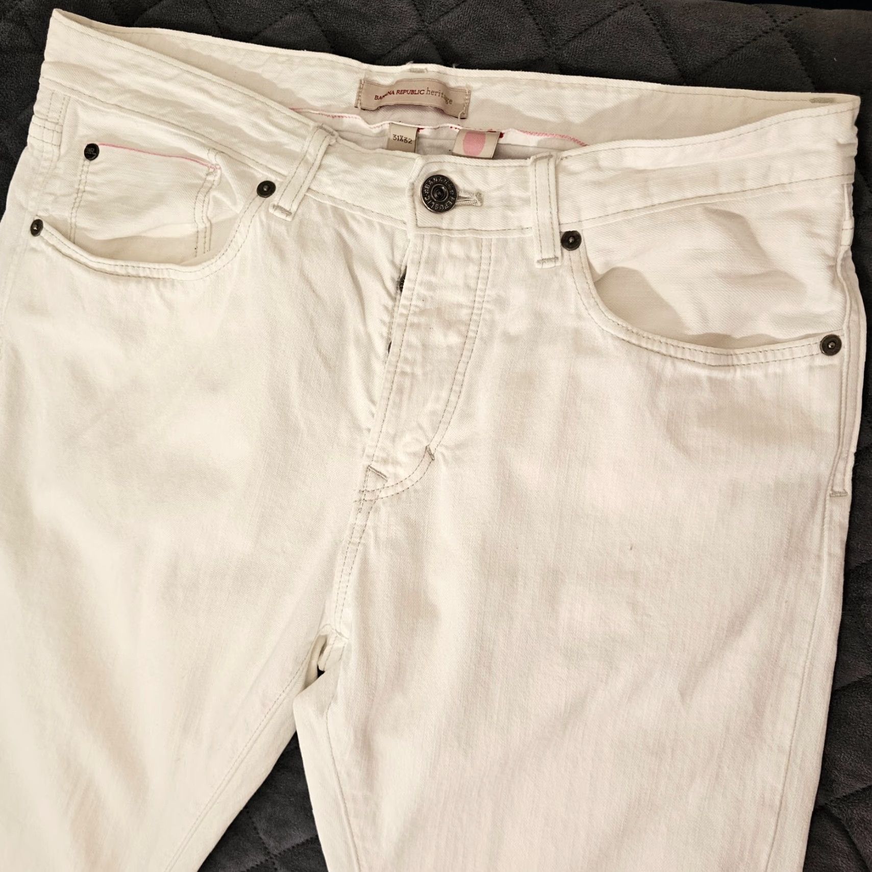 Banana Republic VINTAGE Banana Republic Straight Leg Jeans Men's 31 x 32 Heritage White Size US 31 - 4 Thumbnail