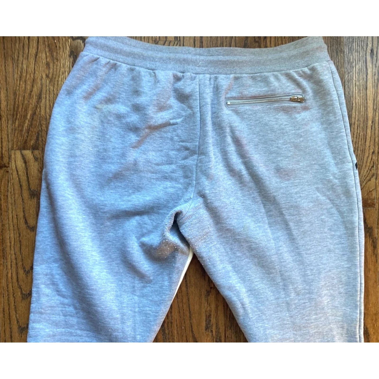 Vintage Rockstar Sweatpants Mens 3XL Gray Sweatpants Activewear Elastic Waist Pockets Cotton Polyester Streetwear Drawstring Size US 39 - 7 Thumbnail