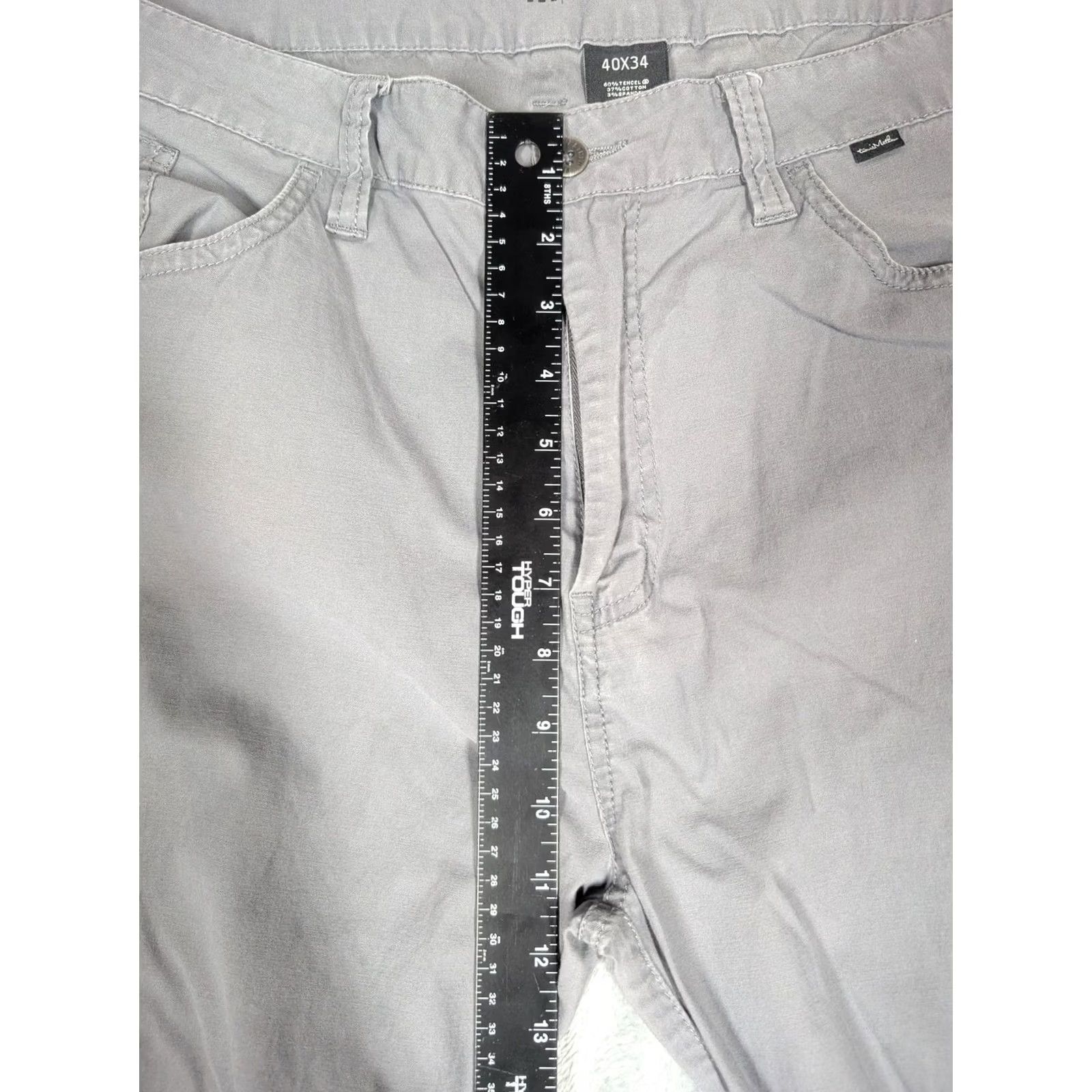 TravisMathew TravisMathew Pants Mens 40x34 Gray Stretch Chino Straight Leg Casual Golf Size US 40 / EU 56 - 3 Thumbnail