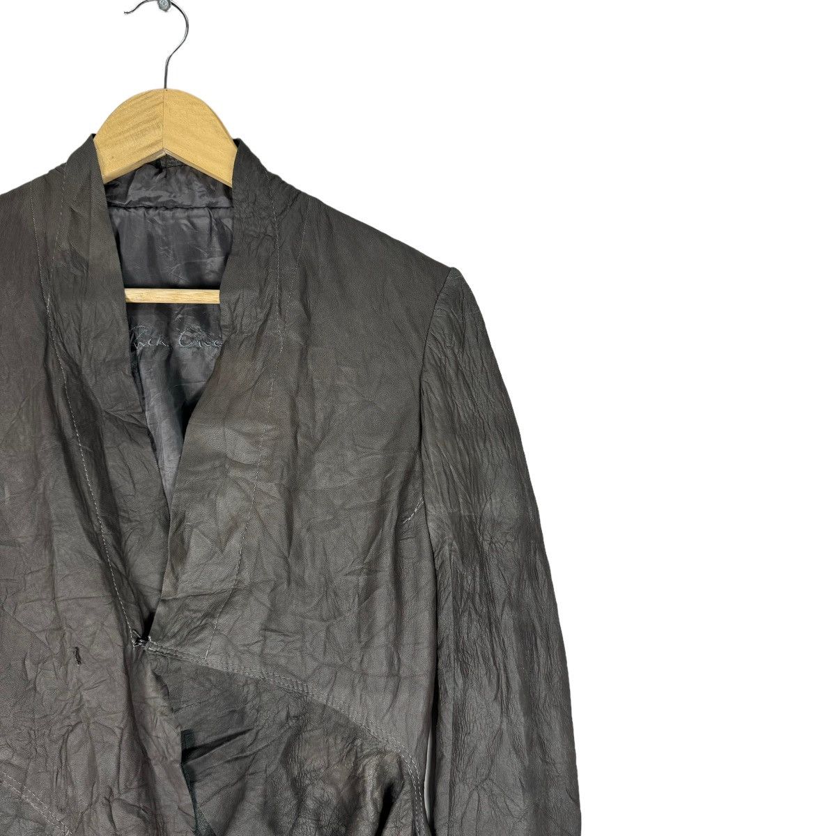 Rick Owens 🔥RICK OWENS DRKS CHAMOIS LEATHER JACKET Size S / US 4 / IT 40 - 4 Thumbnail