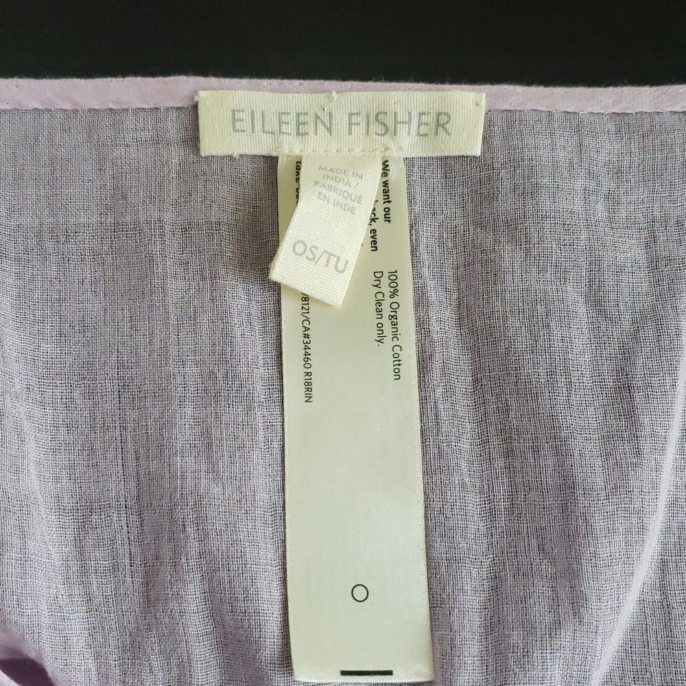 Eileen Fisher CT1115 Eileen Fisher Violet Cotton Cover up/Tunic One Size Size L / US 10 / IT 46 - 6 Thumbnail