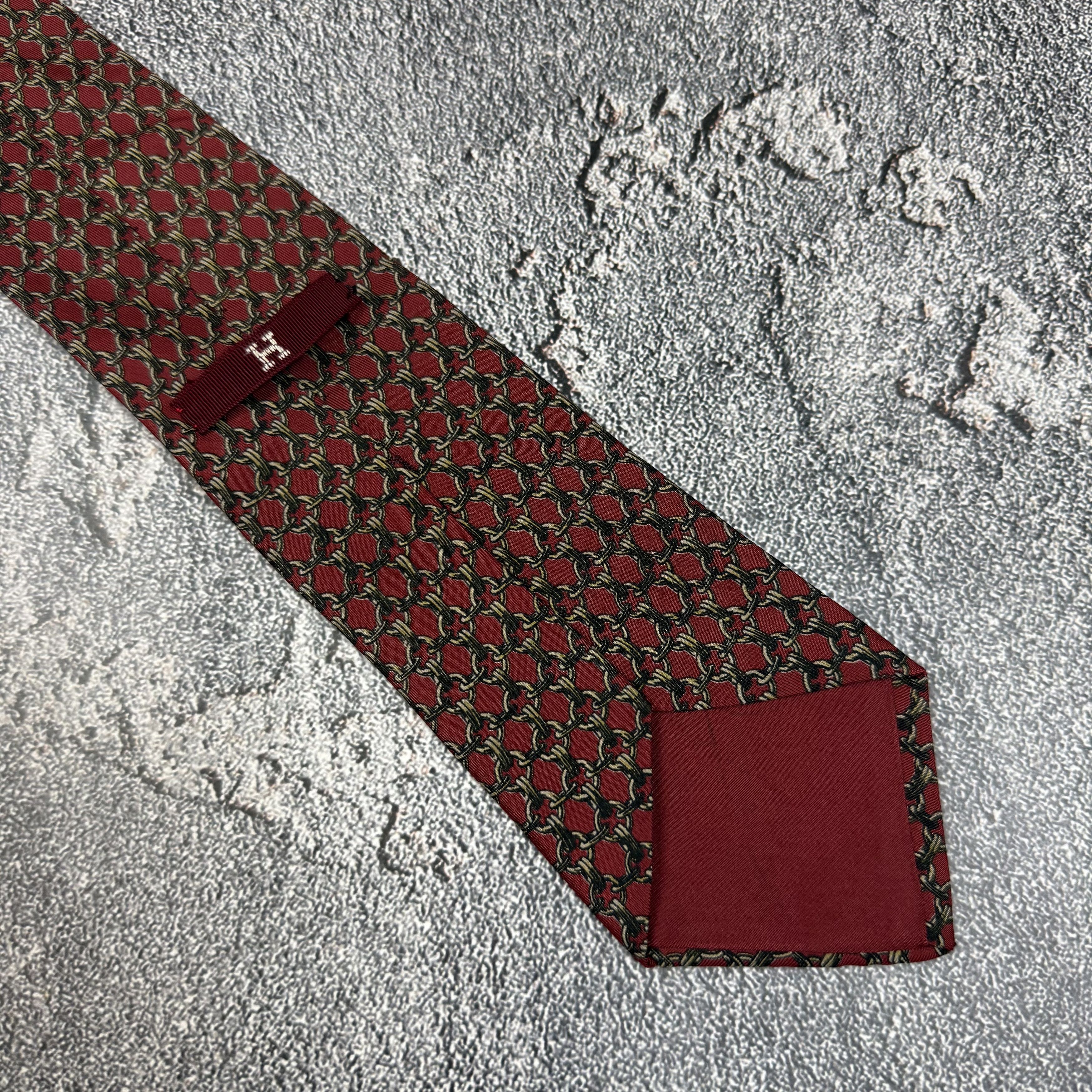 Hermes Hermes Silk Tie Very Vintage 59 EA Size ONE SIZE - 2 Thumbnail