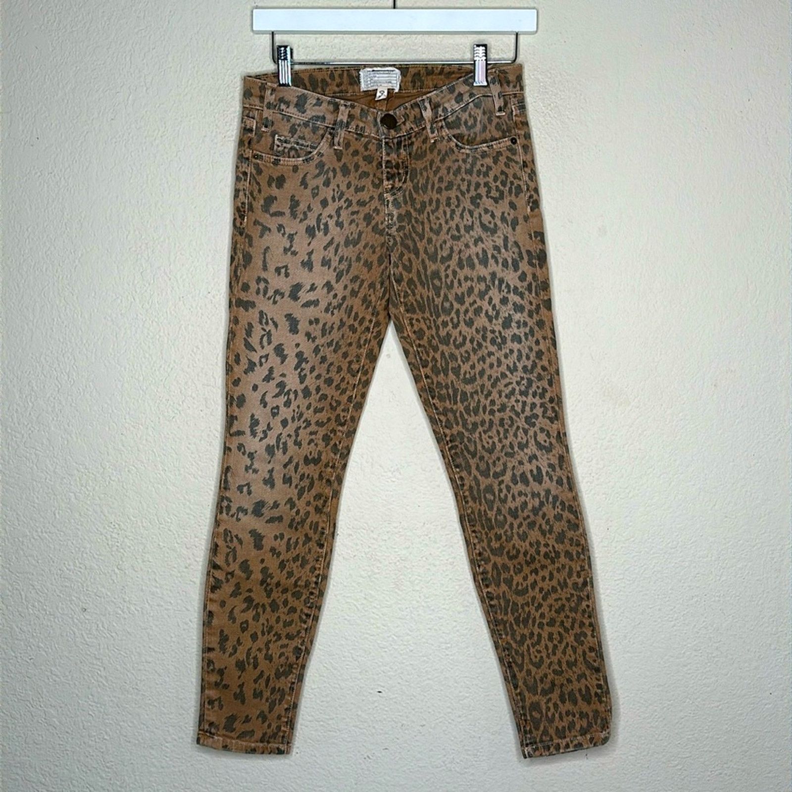 Current/Elliot Current/Elliott Leopard Skinny Stiletto Jean Sz 25 Indie Y2K Size 25" / US 0 / IT 36 - 5 Thumbnail