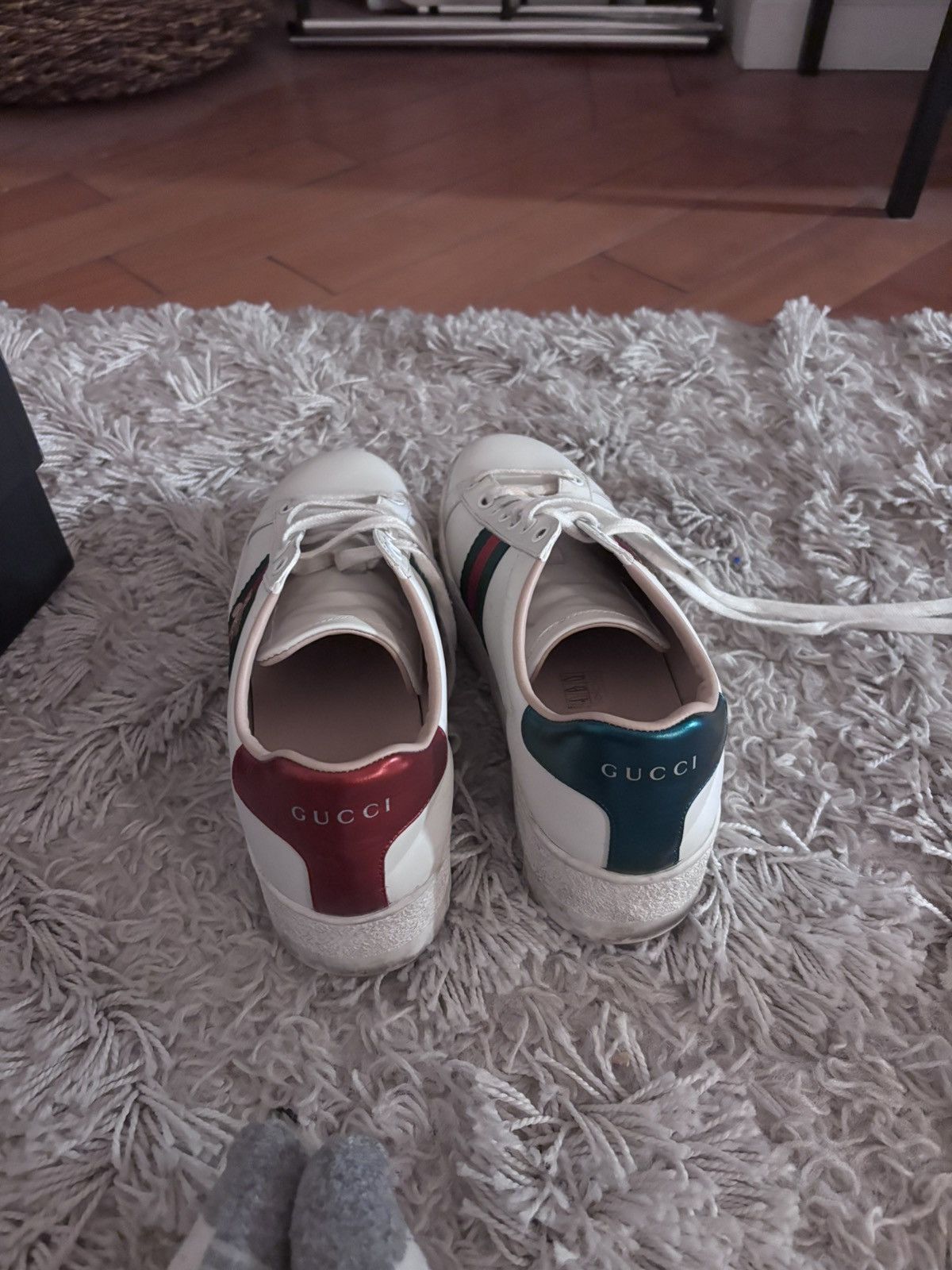 Gucci Gucci Ace Platform White Size US 8 / IT 38 - 12 Thumbnail