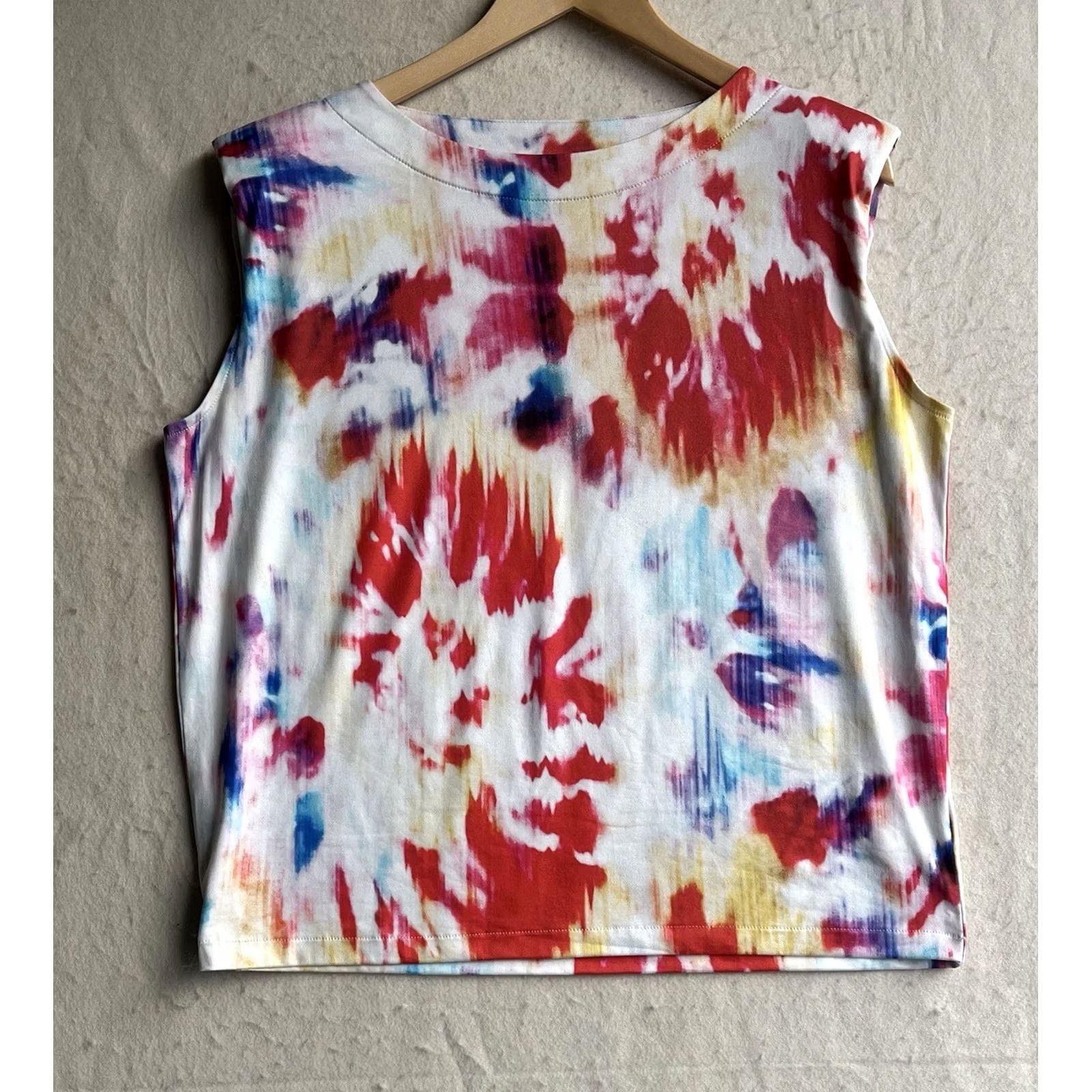 Aldo Aldo Martins Blouse Women Medium Lightweight Sleeveless Tie Multicolor Knit Top Size M / US 6-8 / IT 42-44 - 2 Thumbnail