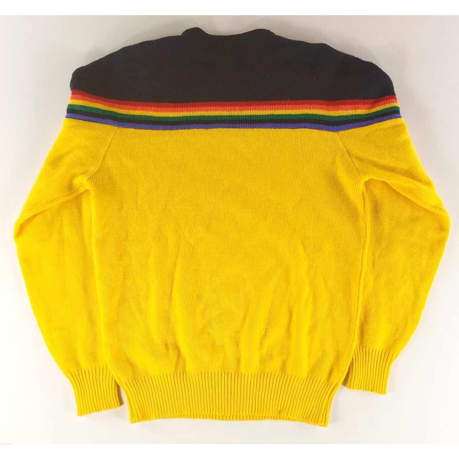 Ocean Pacific VINTAGE Ocean Pacific Rainbow Striped Sweater Yellow Blue Long Sleeve Mens M Size US M / EU 48-50 / 2 - 4 Thumbnail
