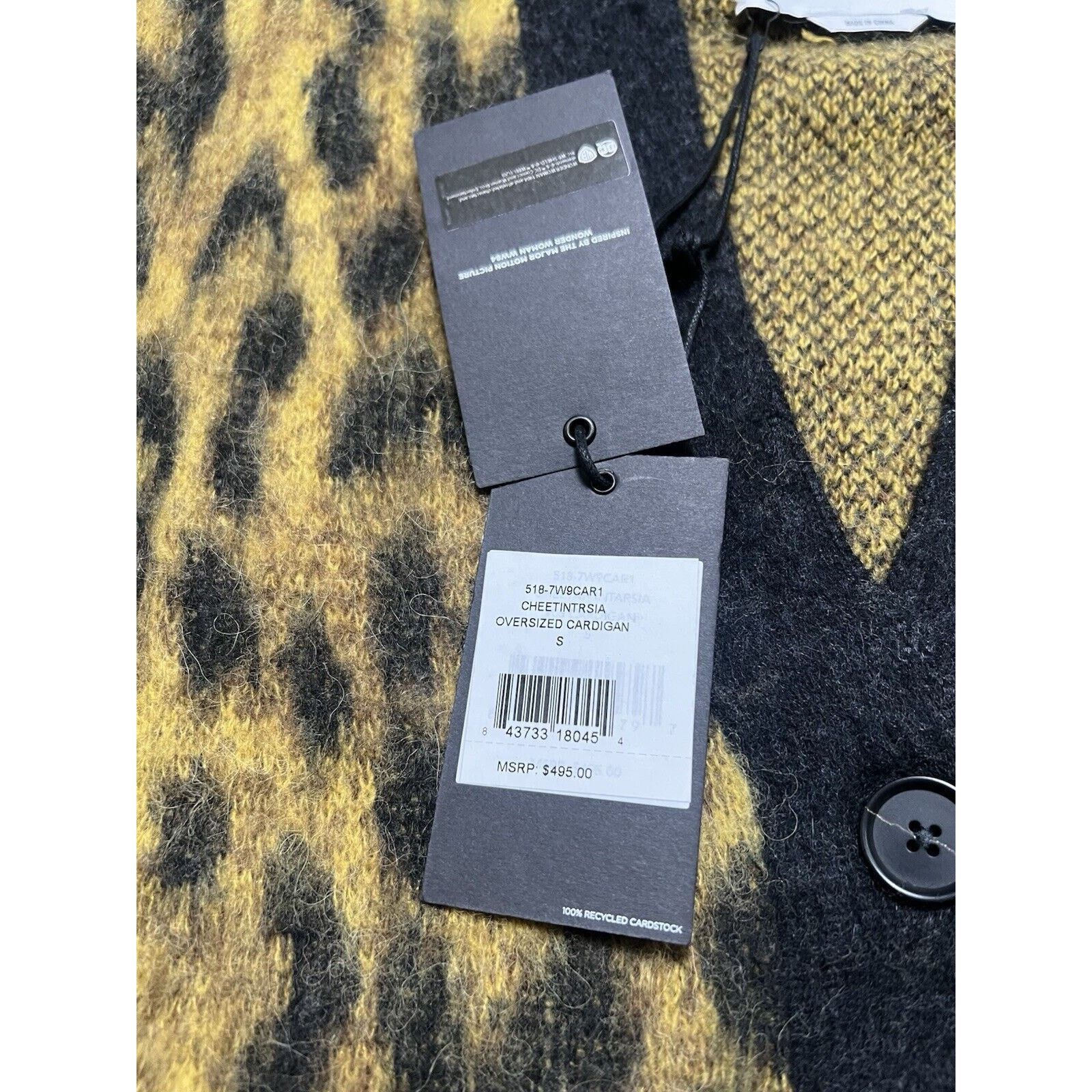 RE/DONE Re/Done 90’s Oversized Cardigan Sweater Color Yell/Blk Size S / US 4 / IT 40 - 5 Thumbnail