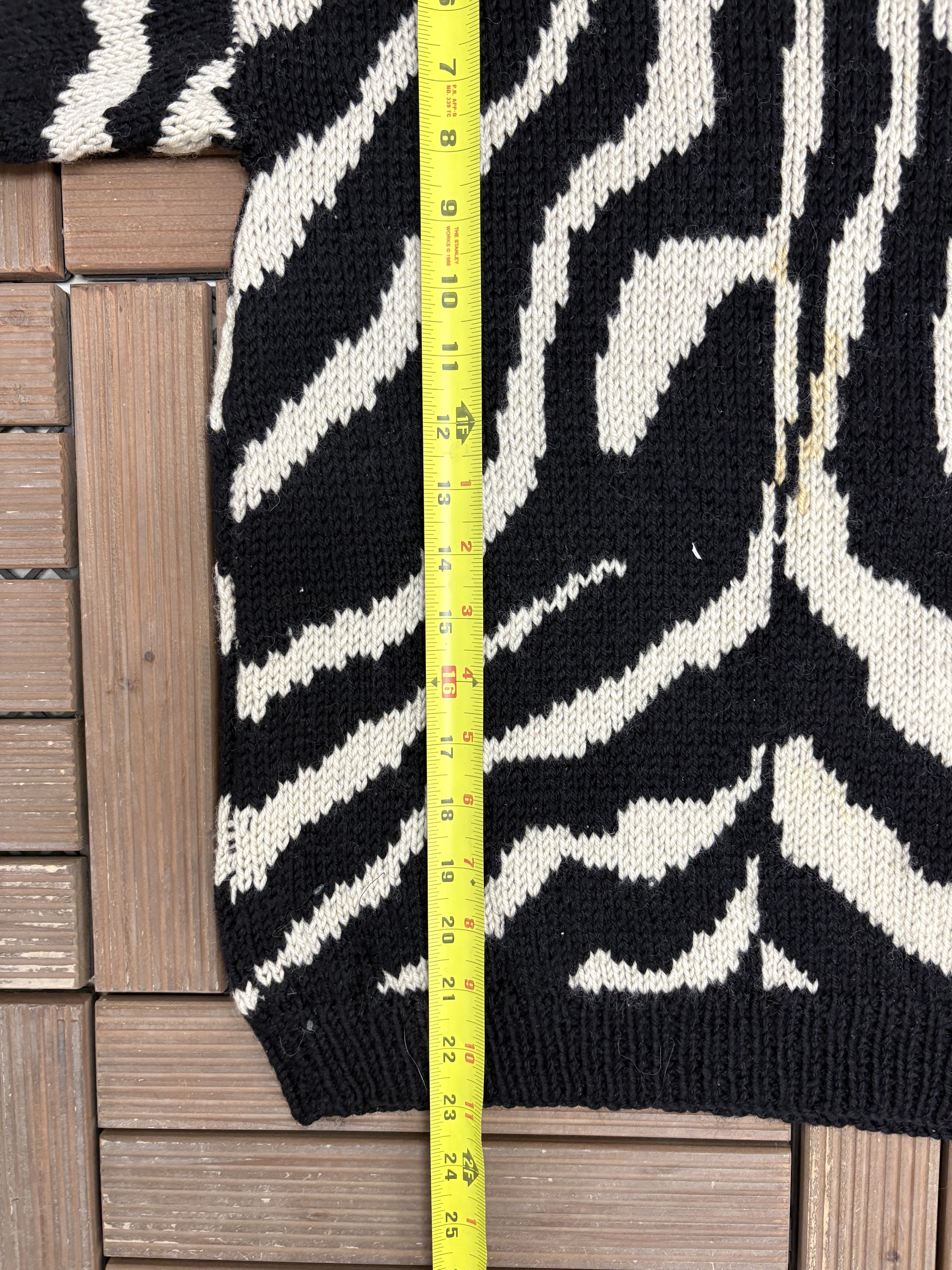 Vintage Abstract Pattern Vintage Black Knit Sweater Size US S / EU 44-46 / 1 - 8 Thumbnail