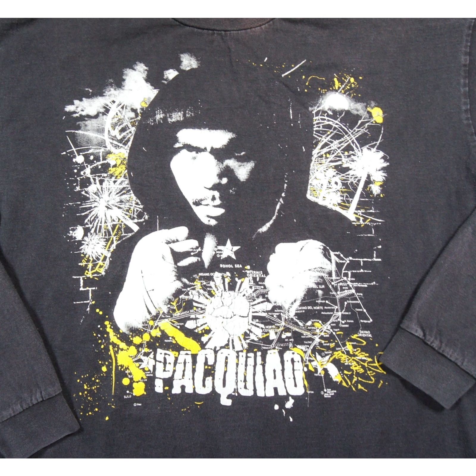 Vintage VINTAGE Manny Pacquiao Shirt Mens XL Black Long Sleeve Boxing Tee Faded Y2K Size US XL / EU 56 / 4 - 2 Thumbnail