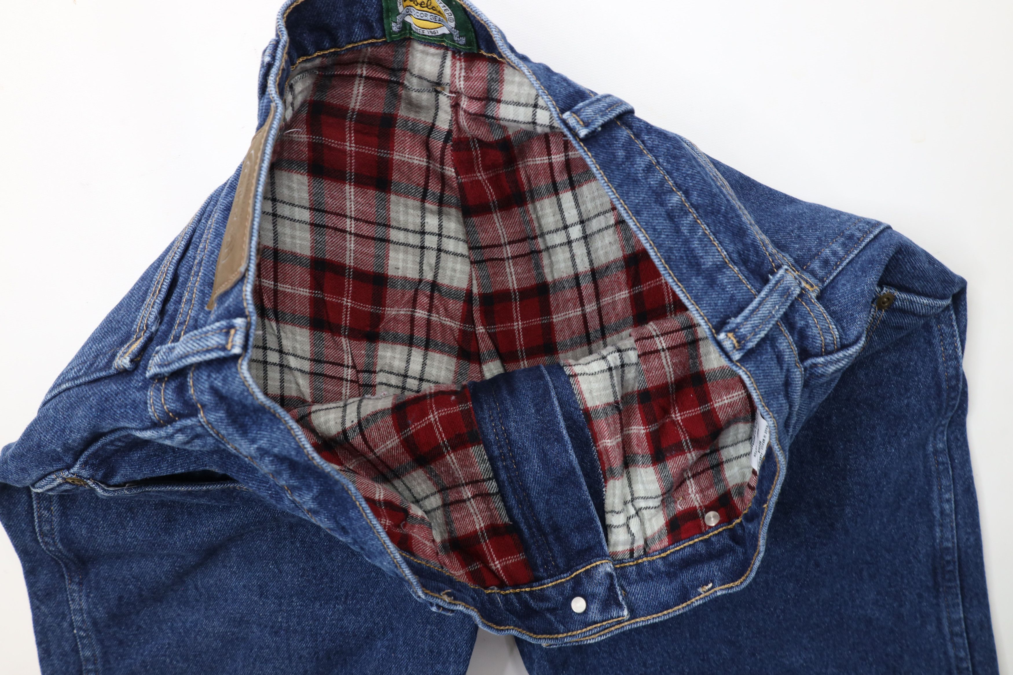 Cabelas × Vintage Vintage Cabelas Heavyweight Flannel Lined Denim Jeans Blue Size US 36 / EU 52 - 7 Thumbnail