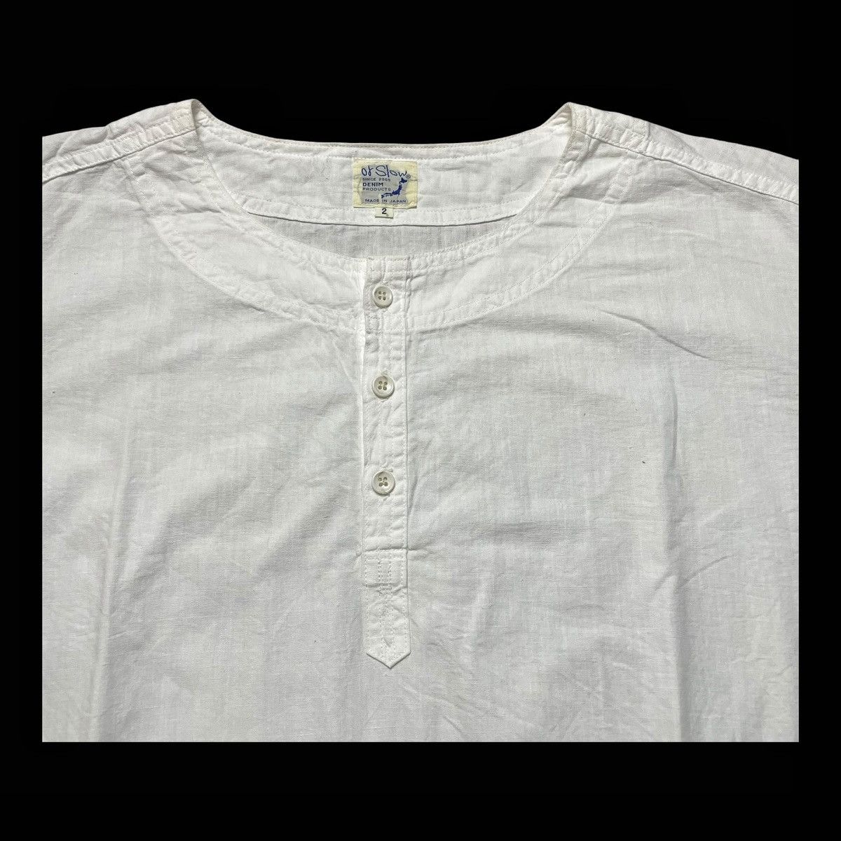 Orslow Orslow Japan Henley Neck Cut & Sewn Jumper Baggy Cut Size US L / EU 52-54 / 3 - 4 Thumbnail