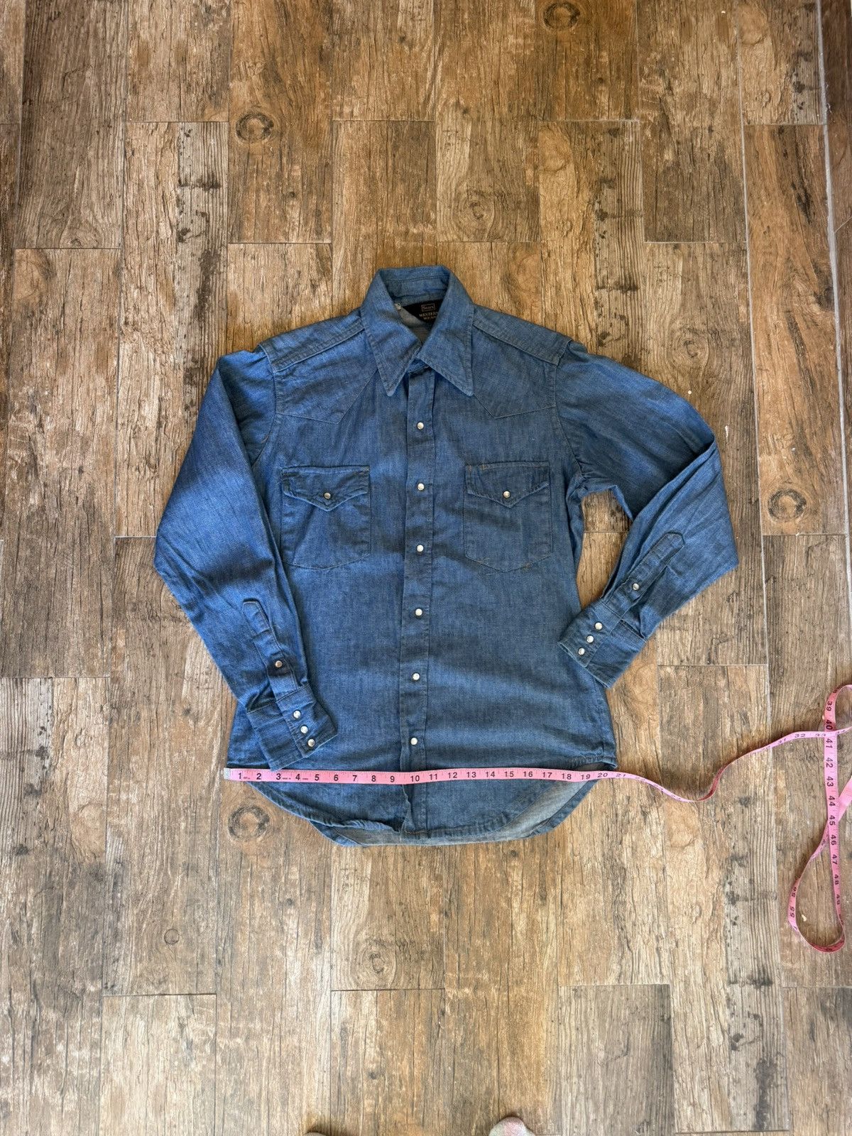 Sears 1970s Sears Western Wear Denim Shirt Size US S / EU 44-46 / 1 - 1 Thumbnail