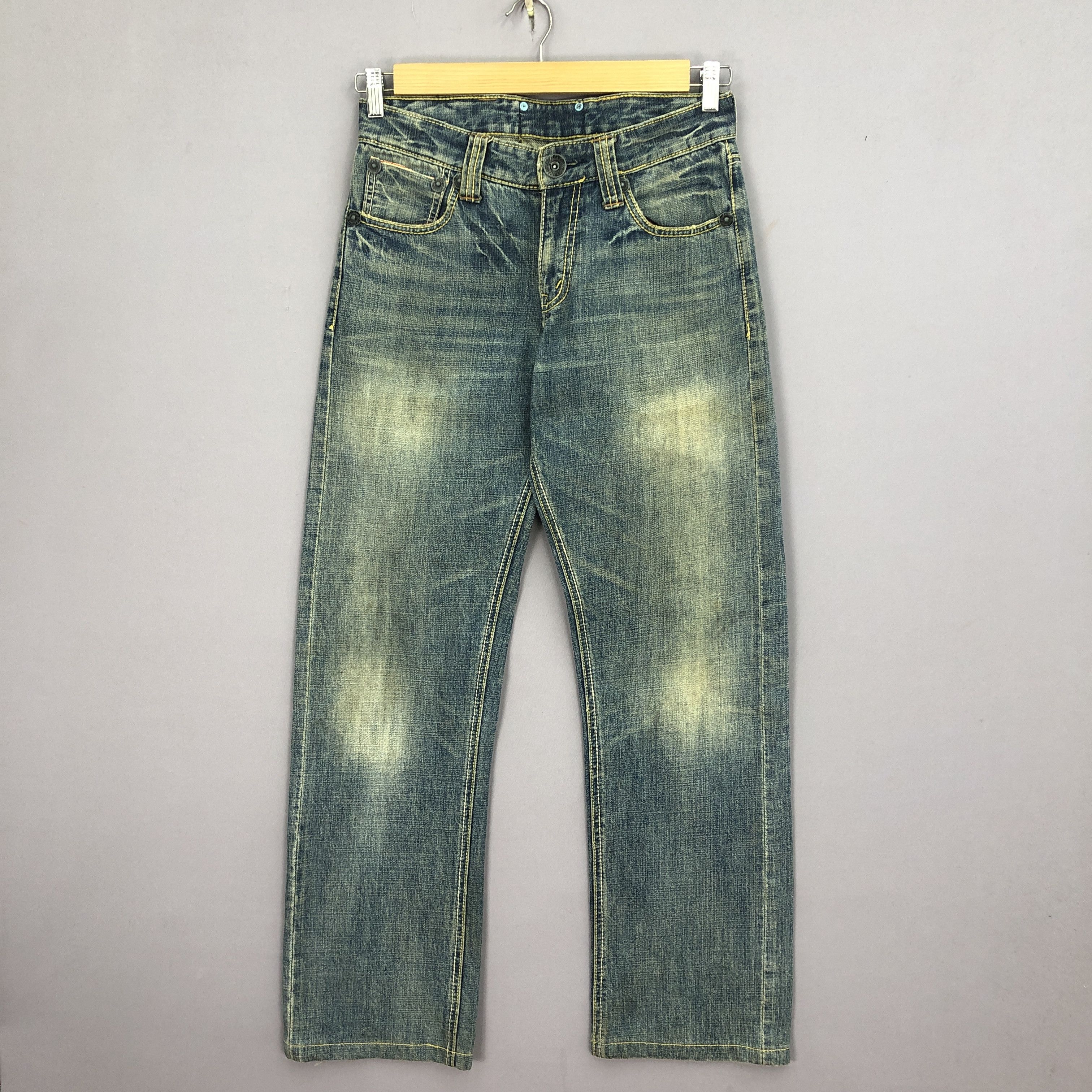 Japanese Brand Vintage Japanese Selvedge Jeans Halation Buckle Denim Pants Size US 30 / EU 46 - 1 Thumbnail