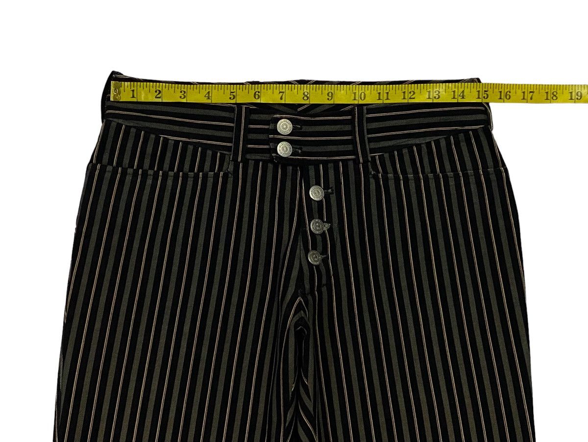 Tornado Mart Tornado Mart Flared Striped Cotton Pants Size 29" - 4 Thumbnail