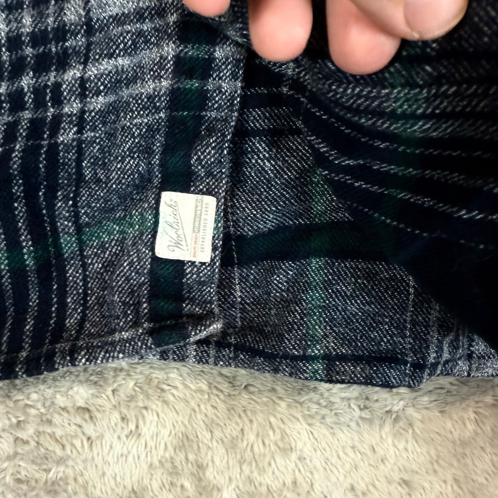 Woolrich Woolen Mills Woolrich Blue Green Shacket Button Down Plaid Shirt Men's M Size US M / EU 48-50 / 2 - 6 Thumbnail