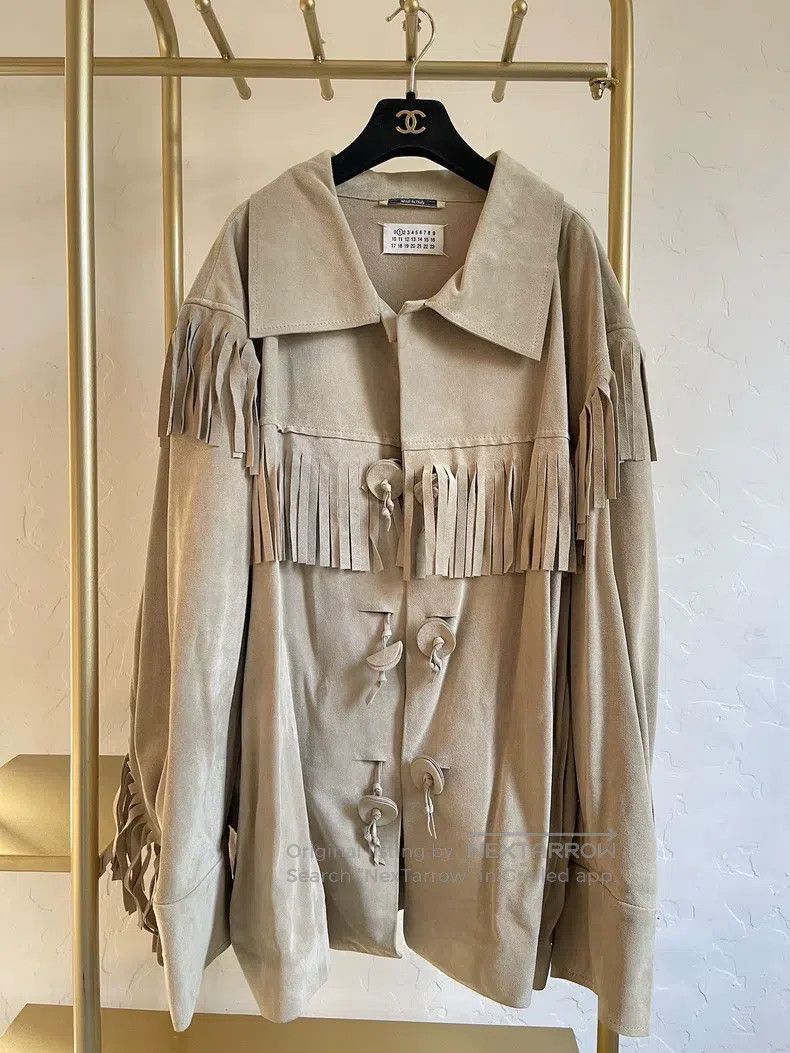 Maison Margiela Maison Margiela Light beige suede tassel jacket Size S / US 4 / IT 40 - 1 Thumbnail