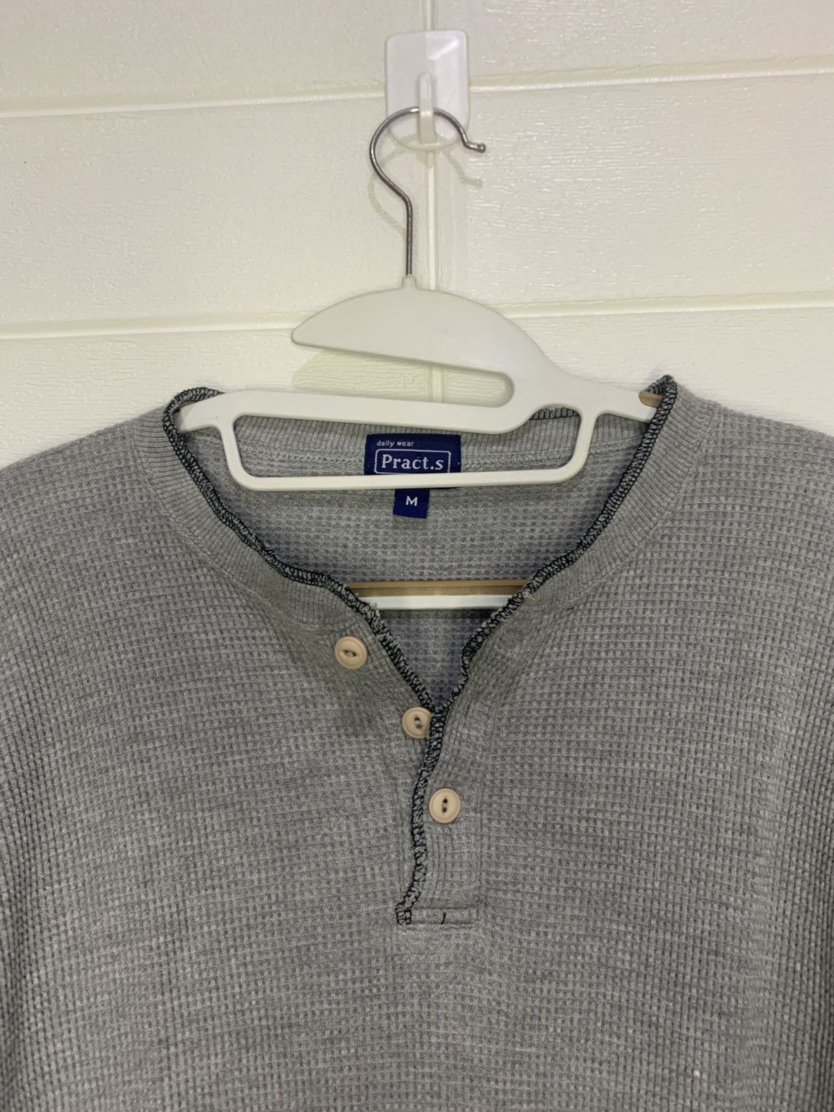 Japanese Brand Pract.S Distressed Button Double Layers Long Sleeve Size US M / EU 48-50 / 2 - 4 Thumbnail
