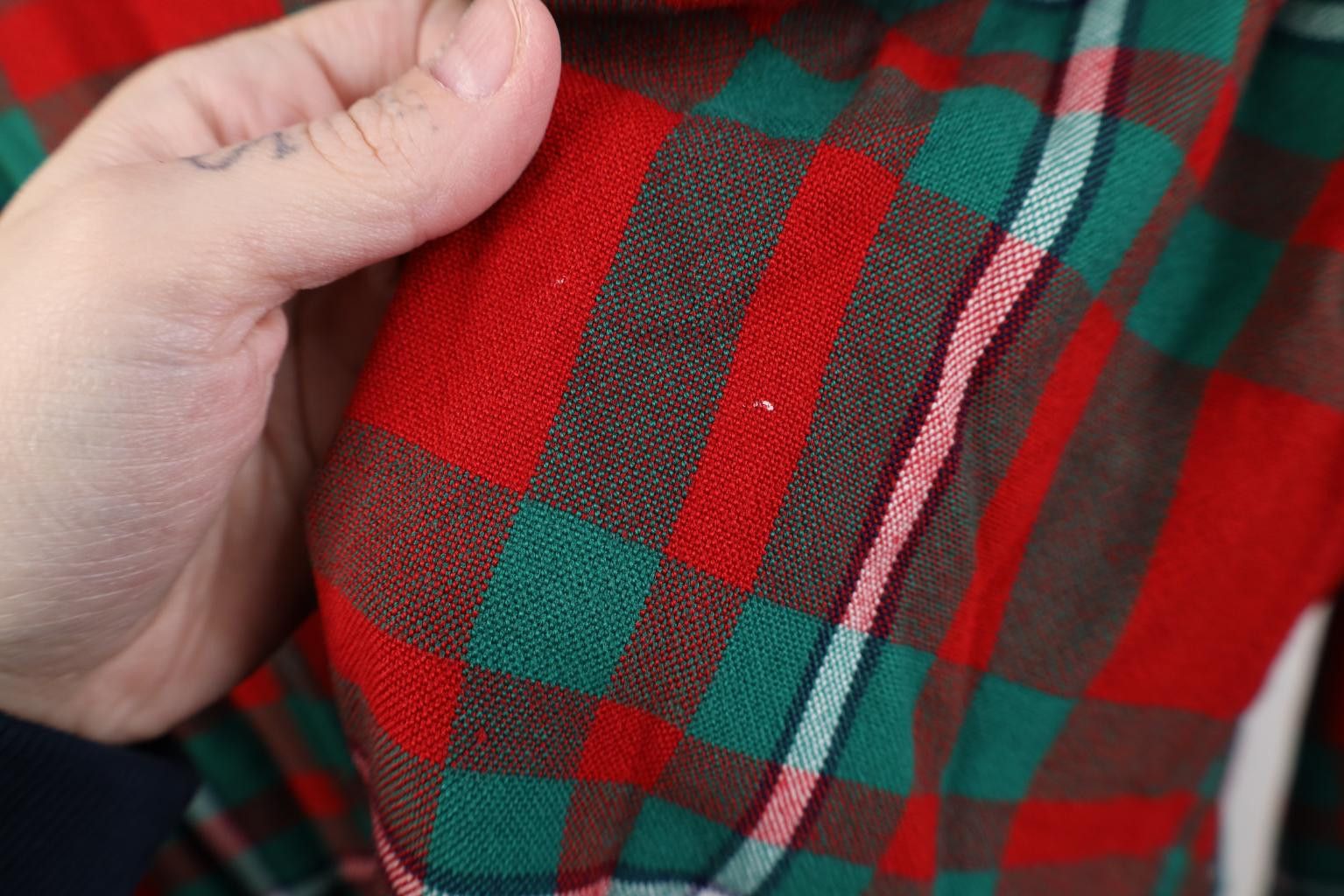 Vintage Vintage 70s 80s Streetwear Knit Collared Button Shirt Plaid Size US L / EU 52-54 / 3 - 6 Thumbnail