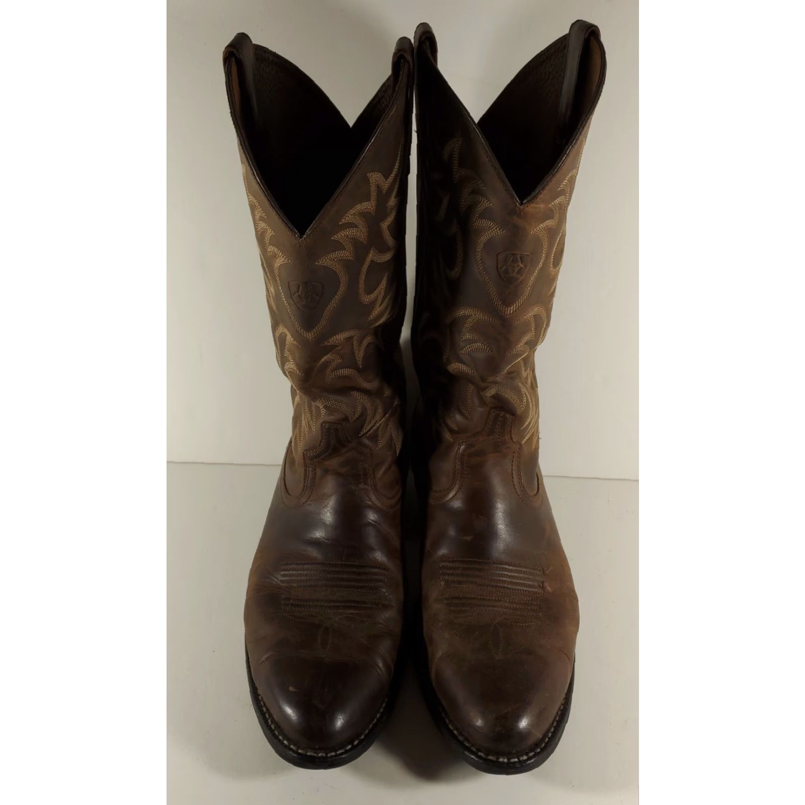 Ariat Ariat Heritage R Toe Western Leather Boots Distressed Brown Mens 10.5 EE Size US 11 / EU 44 - 2 Thumbnail