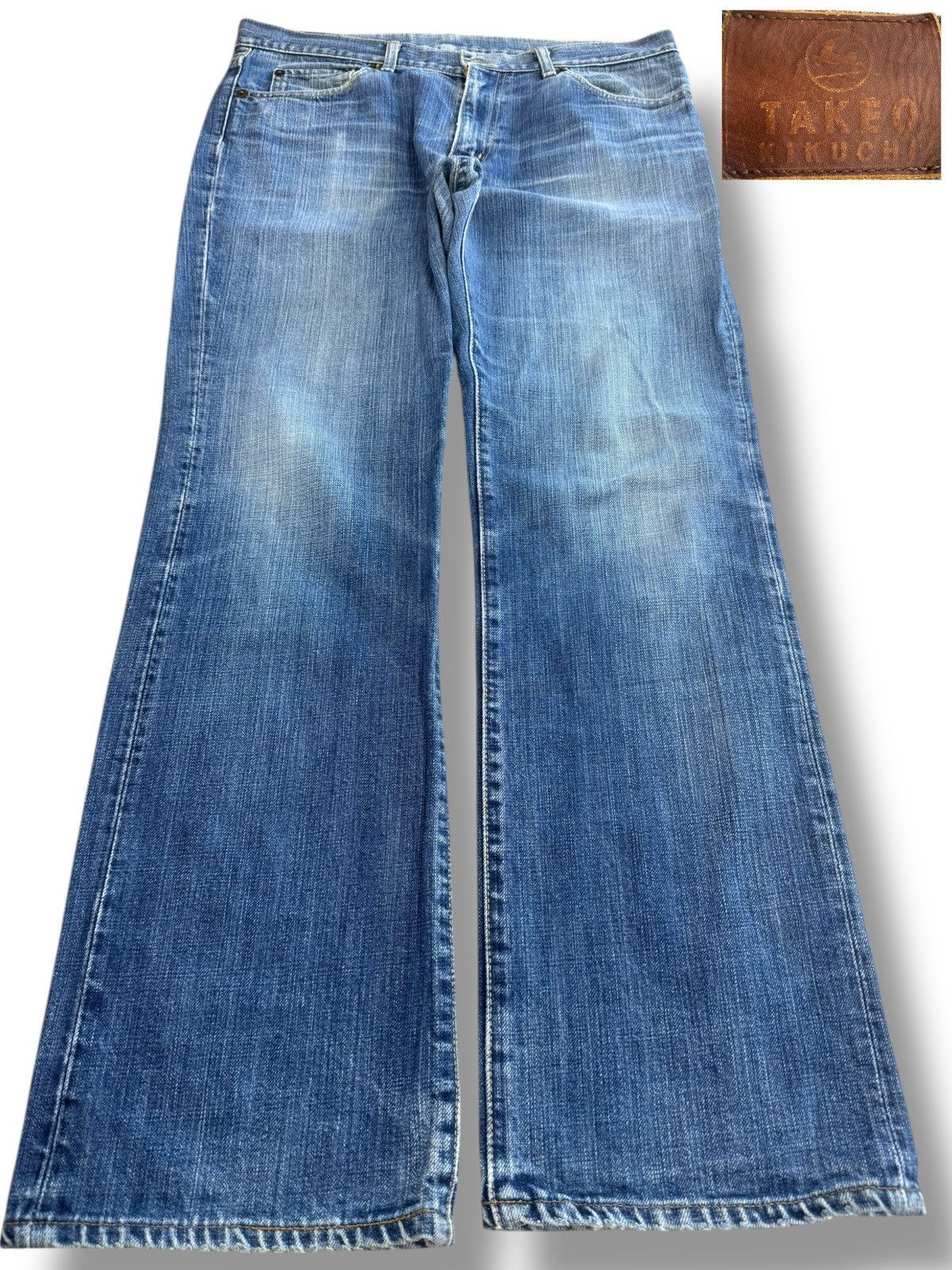 Takeo Kikuchi Vintage Takeo Kikuchi Blue Wash Wide Leg Japan Denim Size US 34 / EU 50 - 1 Thumbnail