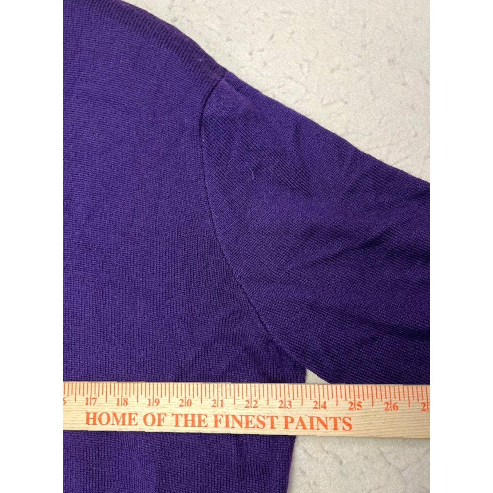 Polo Ralph Lauren Polo Ralph Lauren Long Sleeve Quarter Zip Merino Wool Sweater Size Large Purple Mens Size US L / EU 52-54 / 3 - 5 Thumbnail