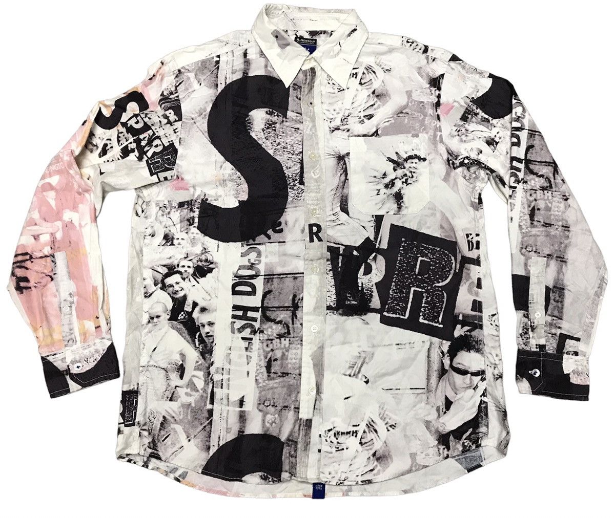image of R.newbold A Division Of Paul Smith All Over Print Skin Punk in White, Men's (Size Large)