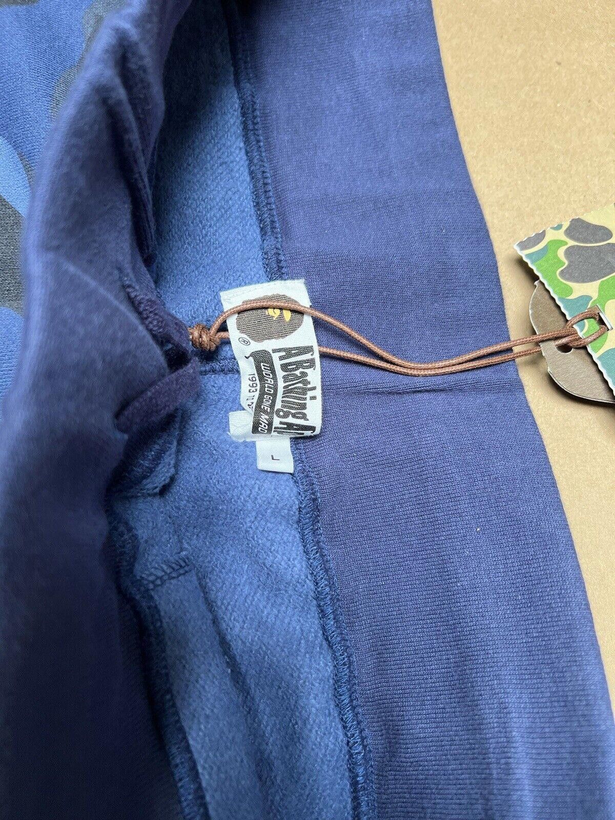 Bape A Bathing Ape Blue Navy Camo SWEAT PANTS L Brand New Bape Size US 34 / EU 50 - 3 Thumbnail
