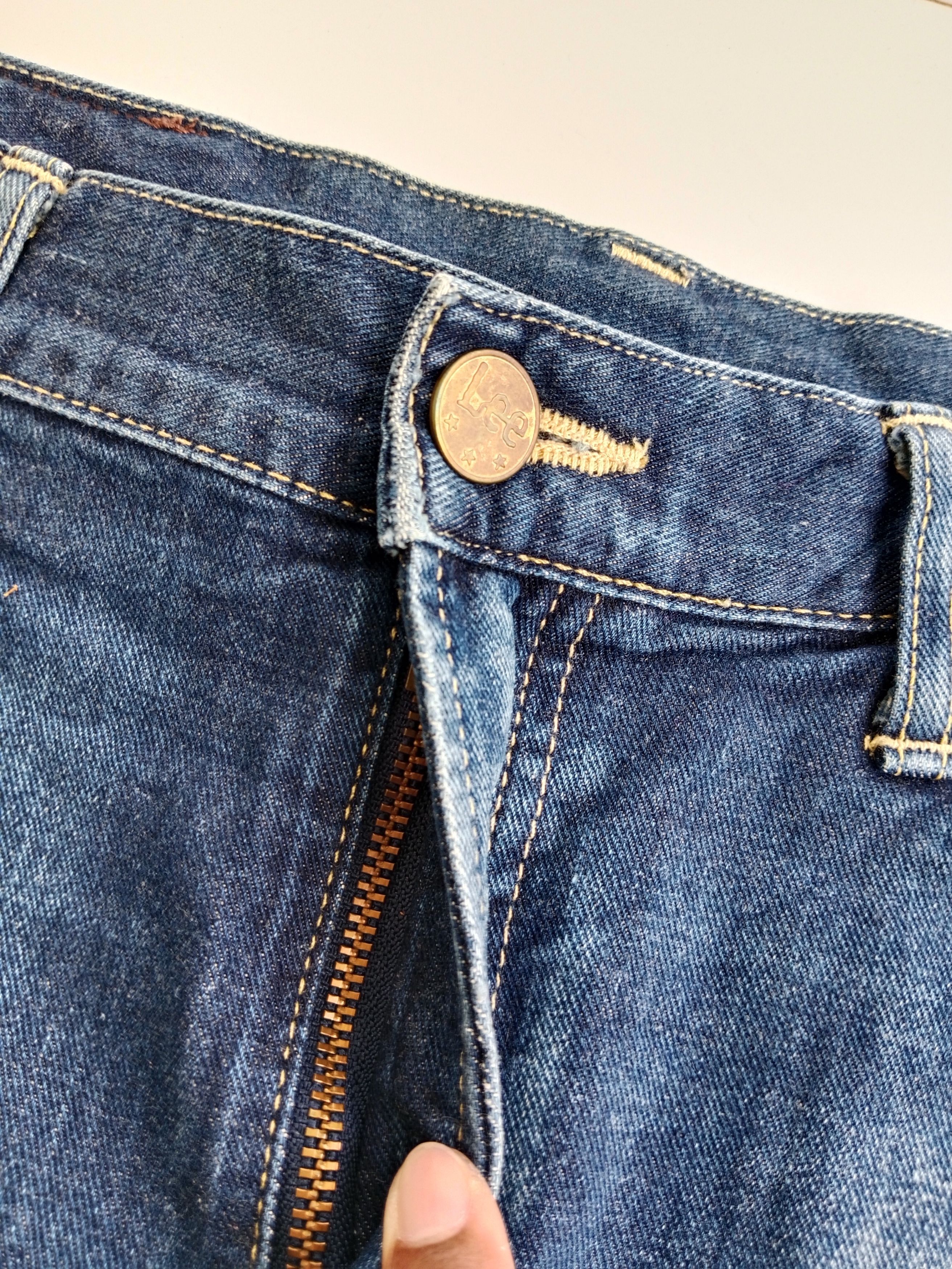 Lee Vintage Lee Mini Skirt Blue Denim Nice Style Size 31" - 7 Thumbnail