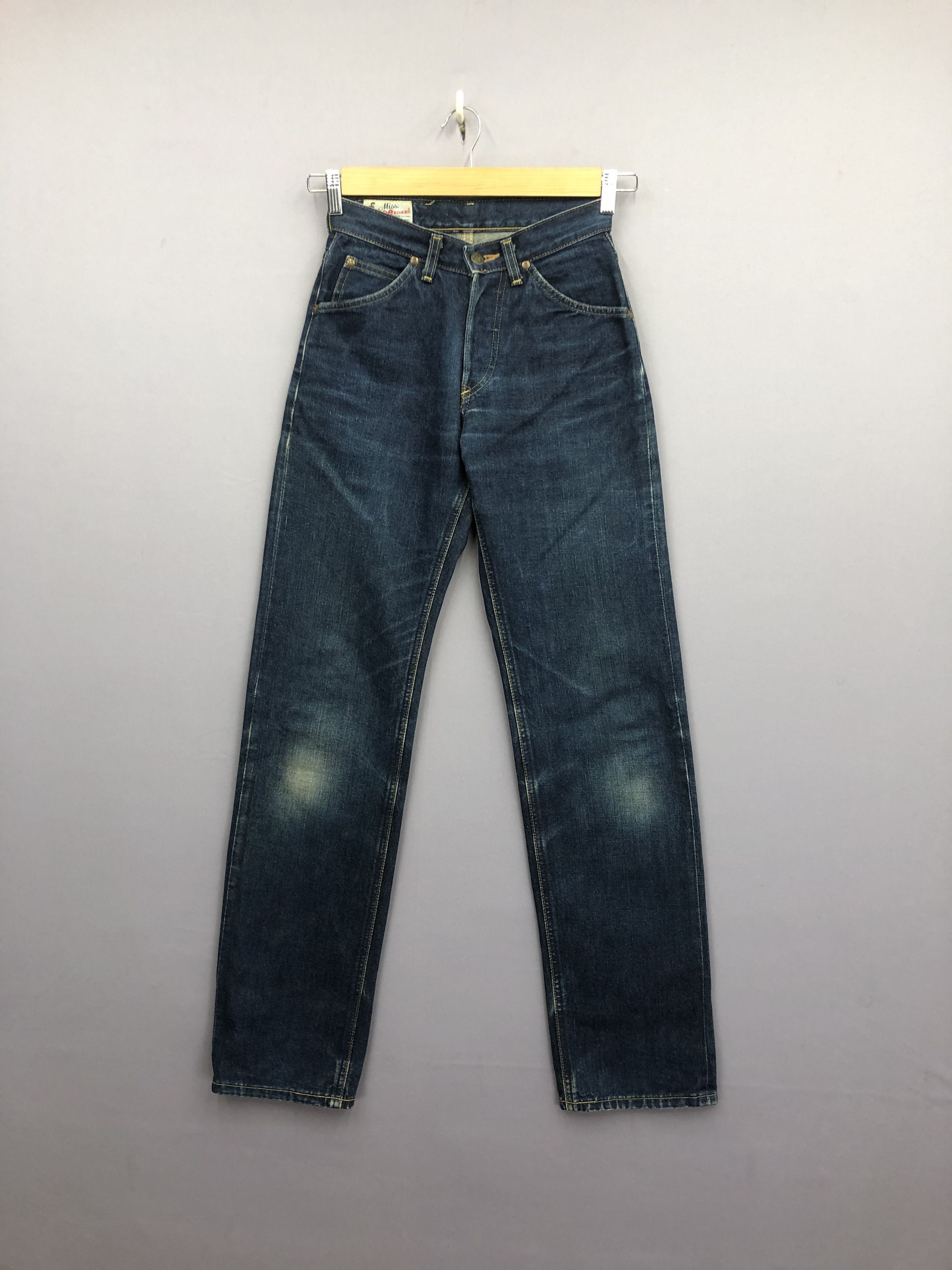 Lee Vintage 80s Lee Rider Selvedge Jeans Faded Light Wash Denim Size 24" / US 00 / IT 34 - 1 Thumbnail