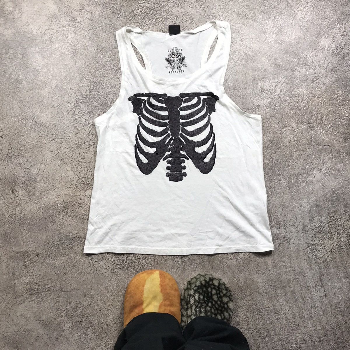 Vintage Vintage 90s Y2K Skeleton Bones Graphic Tank Top Grunge M Size M / US 6-8 / IT 42-44 - 1 Thumbnail
