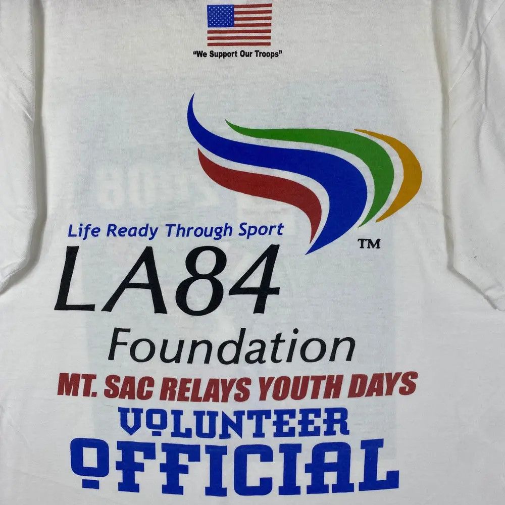 USA Olympics Vintage 00's OLYMPIC BEIJING LA84 Foundation Distressed Tee Size US M / EU 48-50 / 2 - 5 Thumbnail