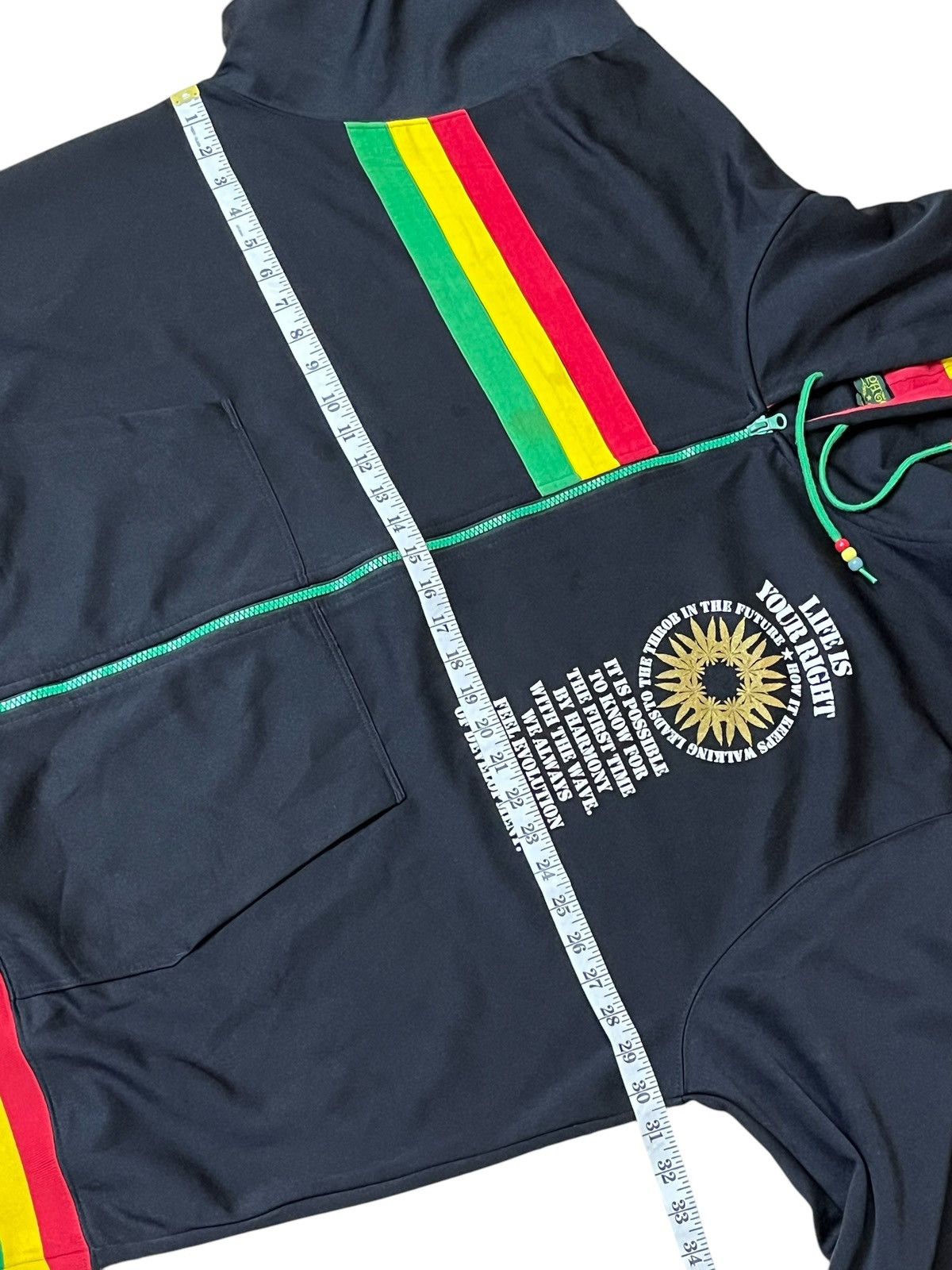 Japanese Brand HIP HOP🔥ZAPAGEAR JAH RASTAFARI TRACKTOP ZIPPER HOODIES Size US XXL / EU 58 / 5 - 12 Thumbnail