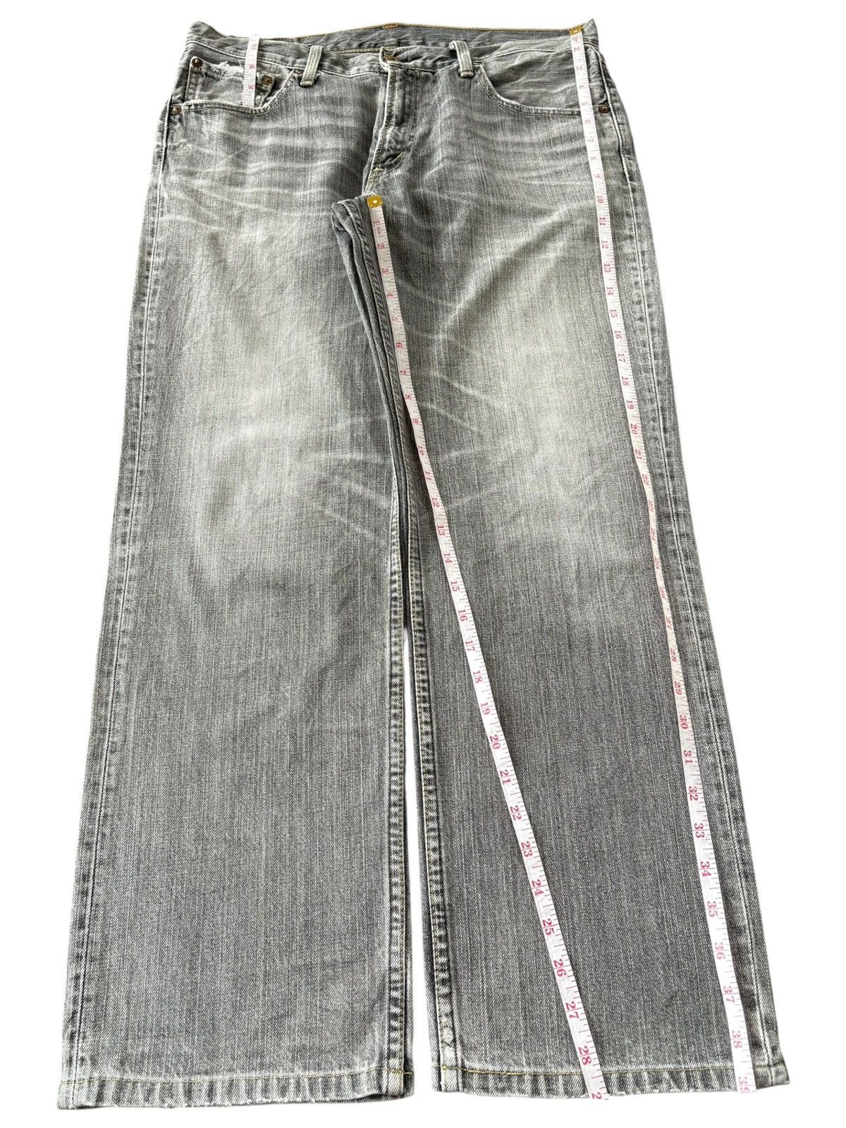 Levi's Vintage 90s Levis 502 Charcoal Wash Distress Baggy Jeans Size US 34 / EU 50 - 7 Thumbnail