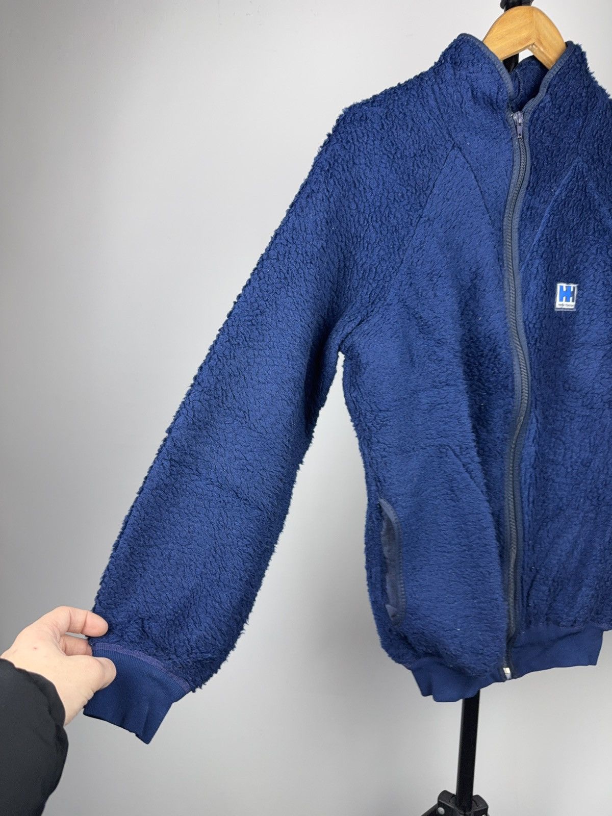 Helly Hansen 80s Retro Helly Hansen Navy Sherpa Fleece Zip Jacket Logo Size US S / EU 44-46 / 1 - 6 Thumbnail
