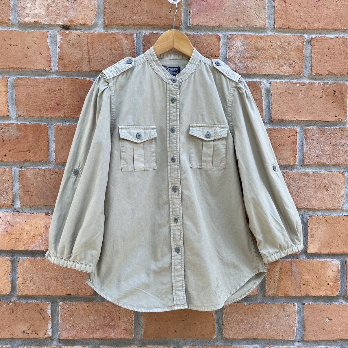 Polo Ralph Lauren POLO JEANS COMPANY Beige Button-Up Shirt with Epaulettes Size M / US 6-8 / IT 42-44 - 1 Thumbnail