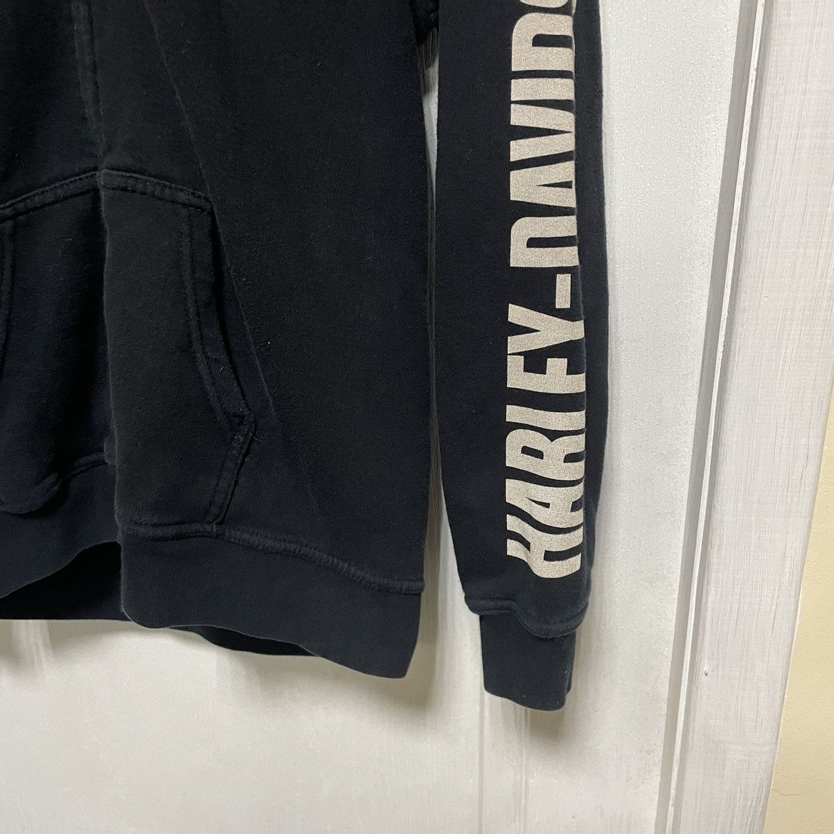 Affliction × Harley Davidson Vintage 90s HARLEY DAVIDSON hardcore Hoodie FIRE HOODED MOTO Size US S / EU 44-46 / 1 - 2 Thumbnail