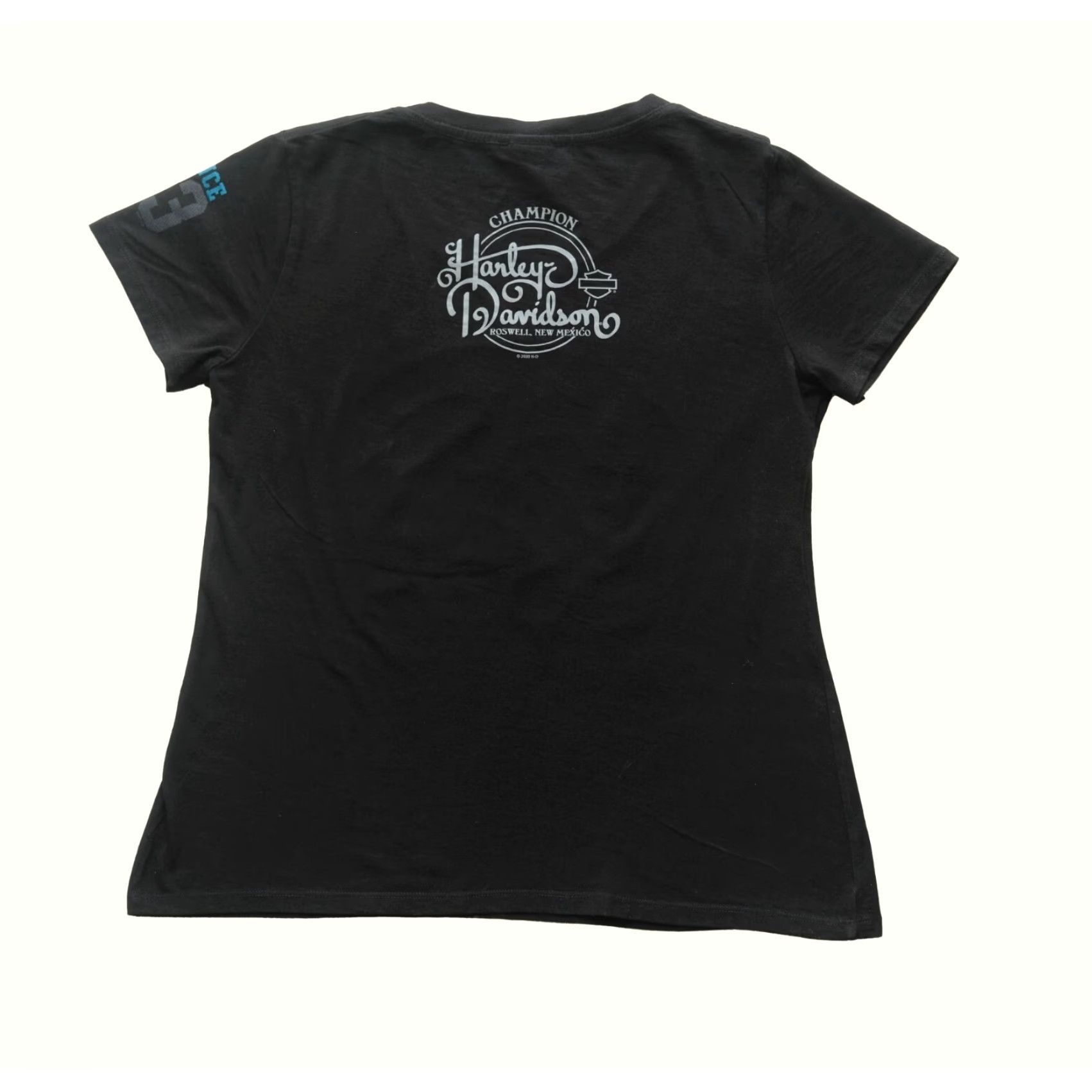 Harley Davidson VINTAGE Harley-Davidson T-Shirt Women Black Motorcycle 90s Y2K Sz L 19"W 24"L Men? Size L / US 10 / IT 46 - 3 Thumbnail