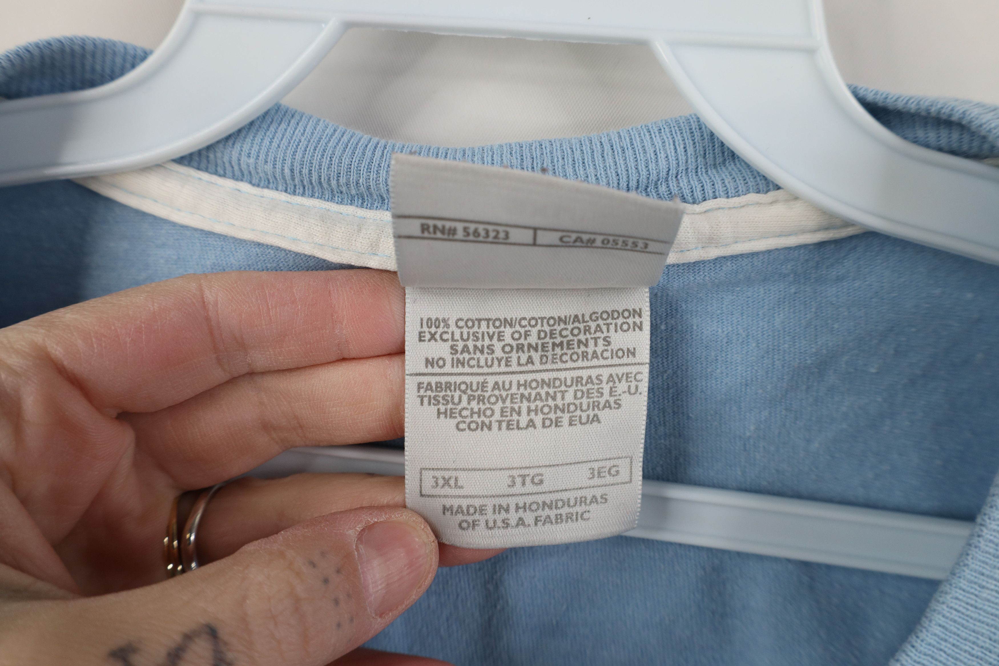 Nike Vintage Nike Scott Mini Swoosh T-Shirt Carolina Blue Cotton Size US XXL / EU 58 / 5 - 10 Thumbnail