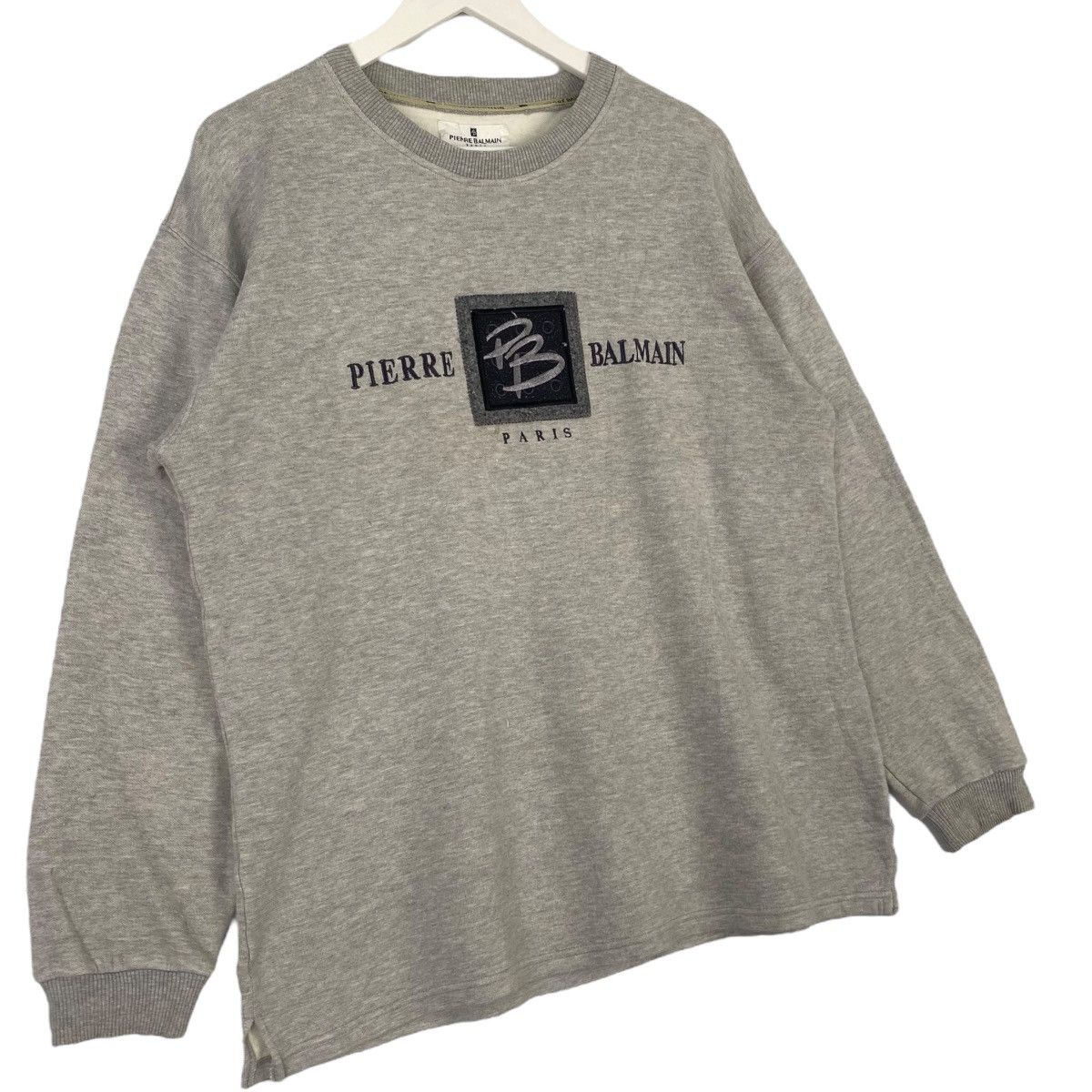 Pierre Balmain Vintage Paris Pierre Balmain Big Crewneck Sweatshirt Gray Size M / US 6-8 / IT 42-44 - 3 Thumbnail