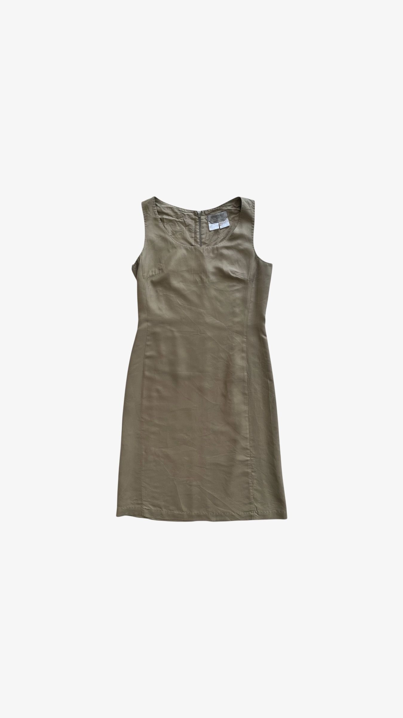 Sportmax Vintage Y2K Women's Max Mara Sportmax Silk Beige Dress Size M / US 6-8 / IT 42-44 - 1 Thumbnail