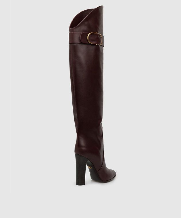 Dolce & Gabbana o1y0825 Square Heel Boots in Brown Size US 6.5 / IT 36.5 - 3 Thumbnail