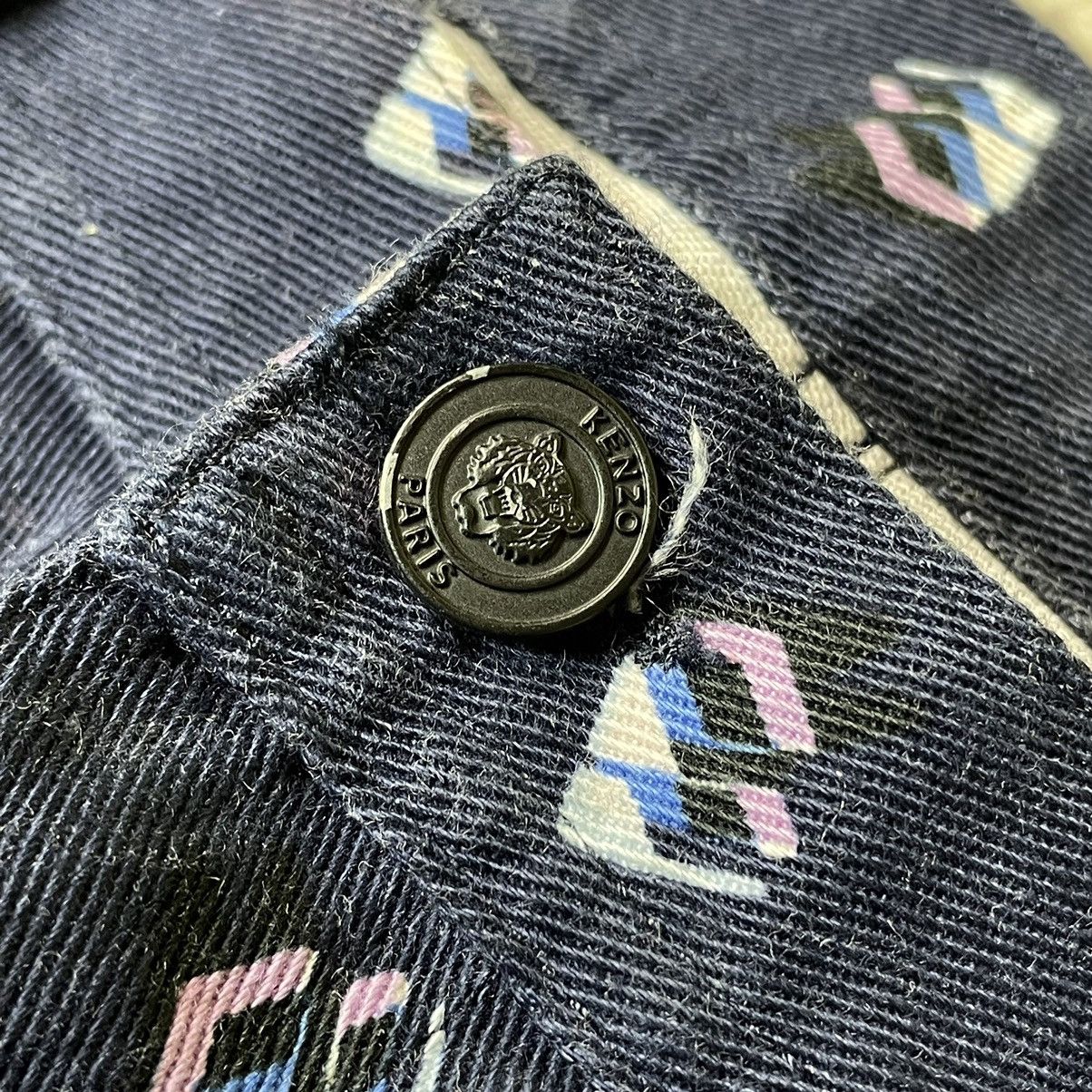 Kenzo Kenzo Paris Monogram Geometric Print Slim Fit Denim Pants Size US 33 - 5 Thumbnail