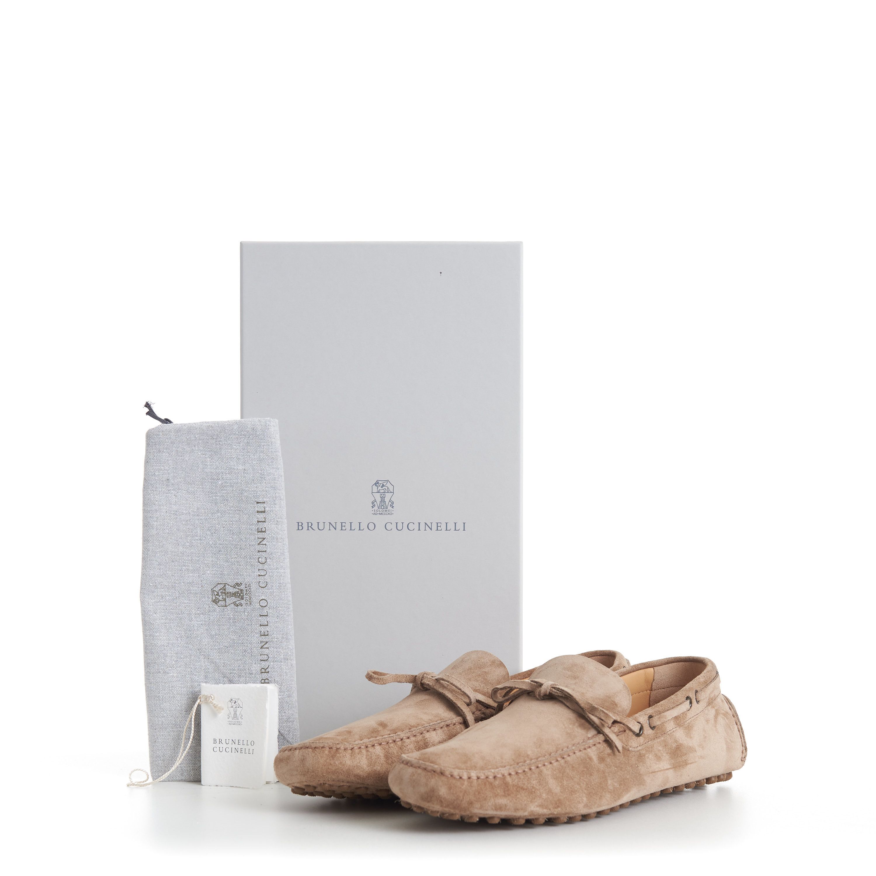 Brunello Cucinelli Light Brown Driver Shoes Moccasin - Suede Calfskin Size US 8 / EU 41 - 12 Thumbnail