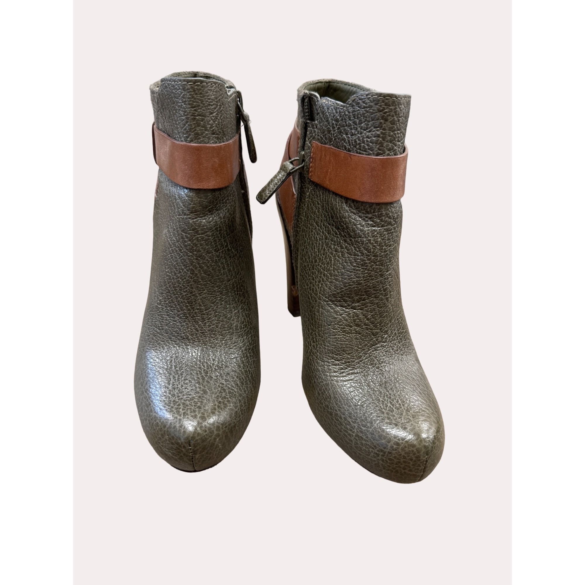 Cole Haan Cole Haan women’s green brown leather ankle boots size6B SKU Size US 6 / IT 36 - 1 Thumbnail