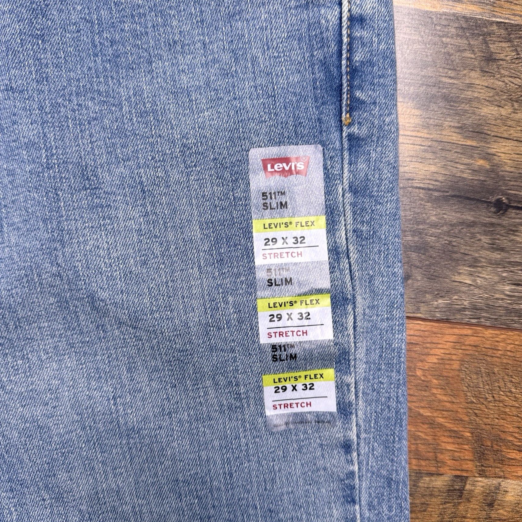 Levi's Levi's Jeans 511 Slim 29x32 Regular Mens Denim Blue 99% Cotton 1% Elastane Mid Rise Stretch Size US 29 - 5 Thumbnail