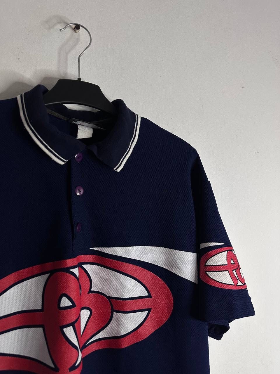 Fubu Vintage FUBU Polo Shirt Navy Big Logo 90s Hip Hop Streetwear Size US XL / EU 56 / 4 - 4 Thumbnail