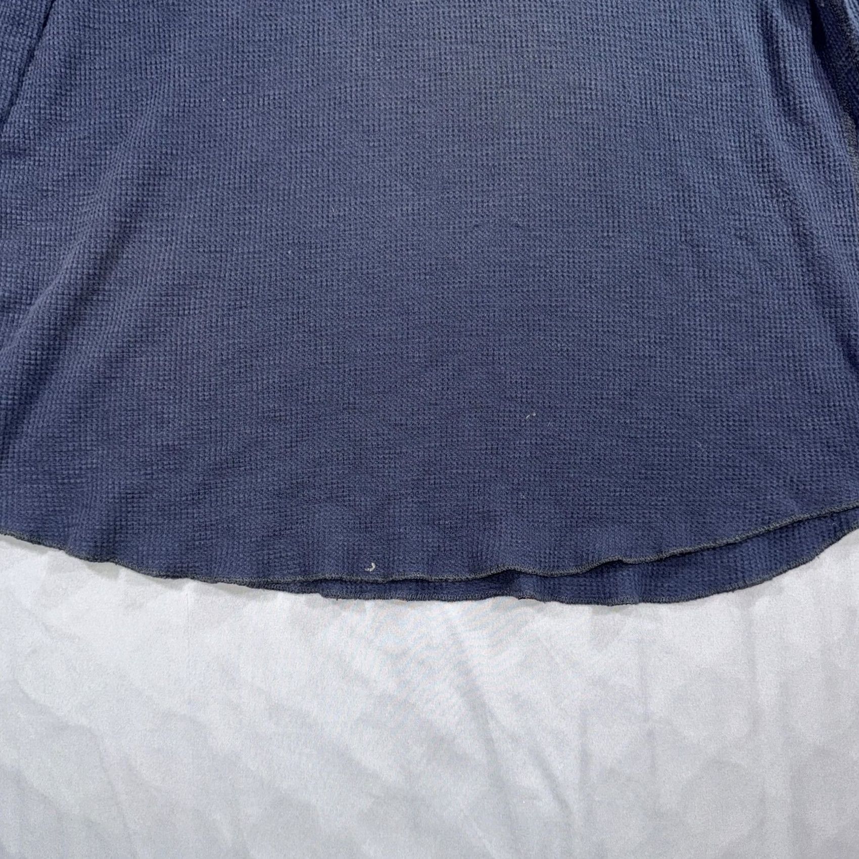 Vince Vince Henley Shirt Mens XL Blue Waffle Knit Thermal Long Sleeve T-Shirt Top Size US XL / EU 56 / 4 - 6 Thumbnail